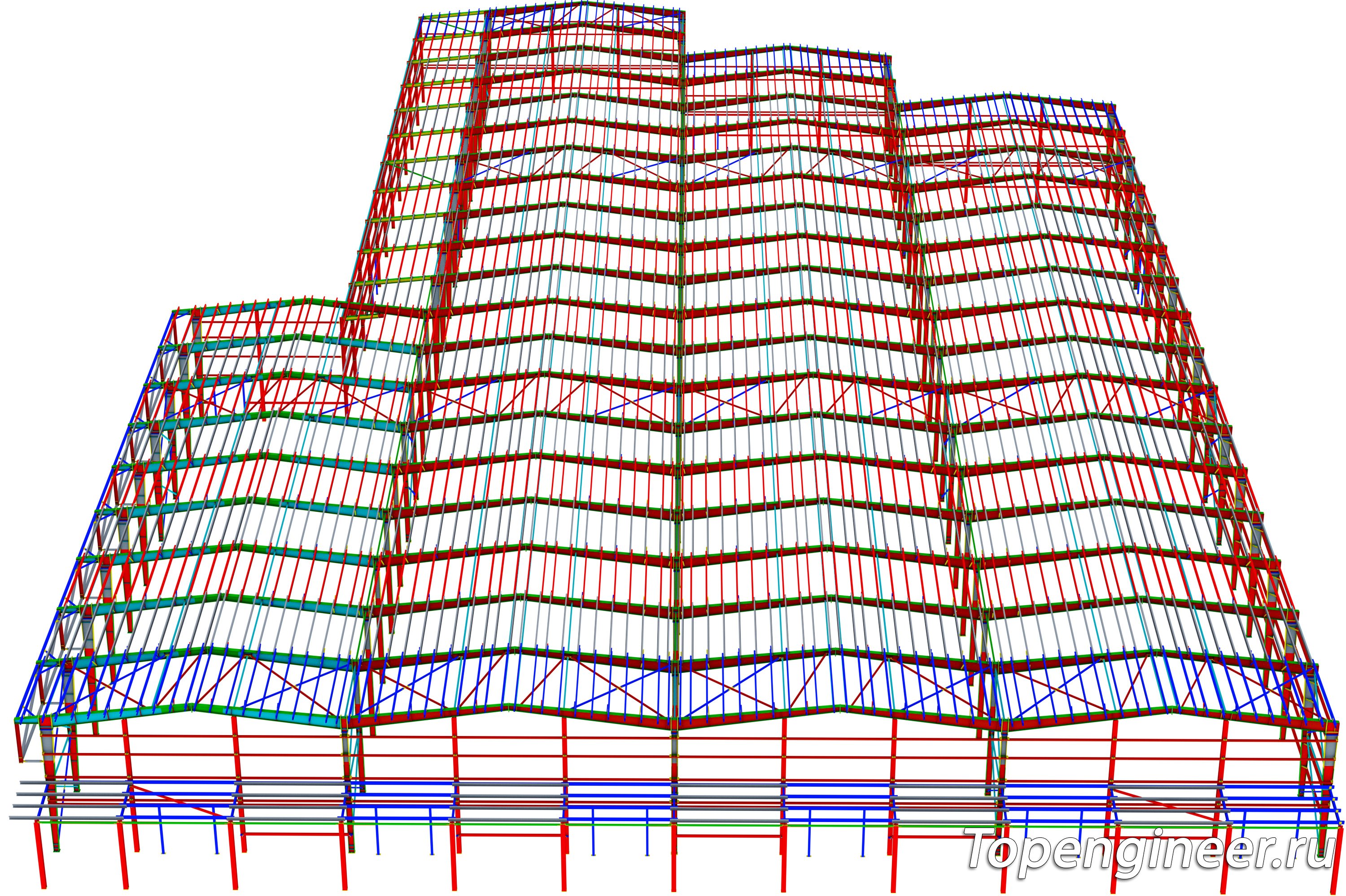 Конструкции из сварной балки КМ и КМД - разработка КМД, КМ, КЖ. Tekla Structures - BIM 