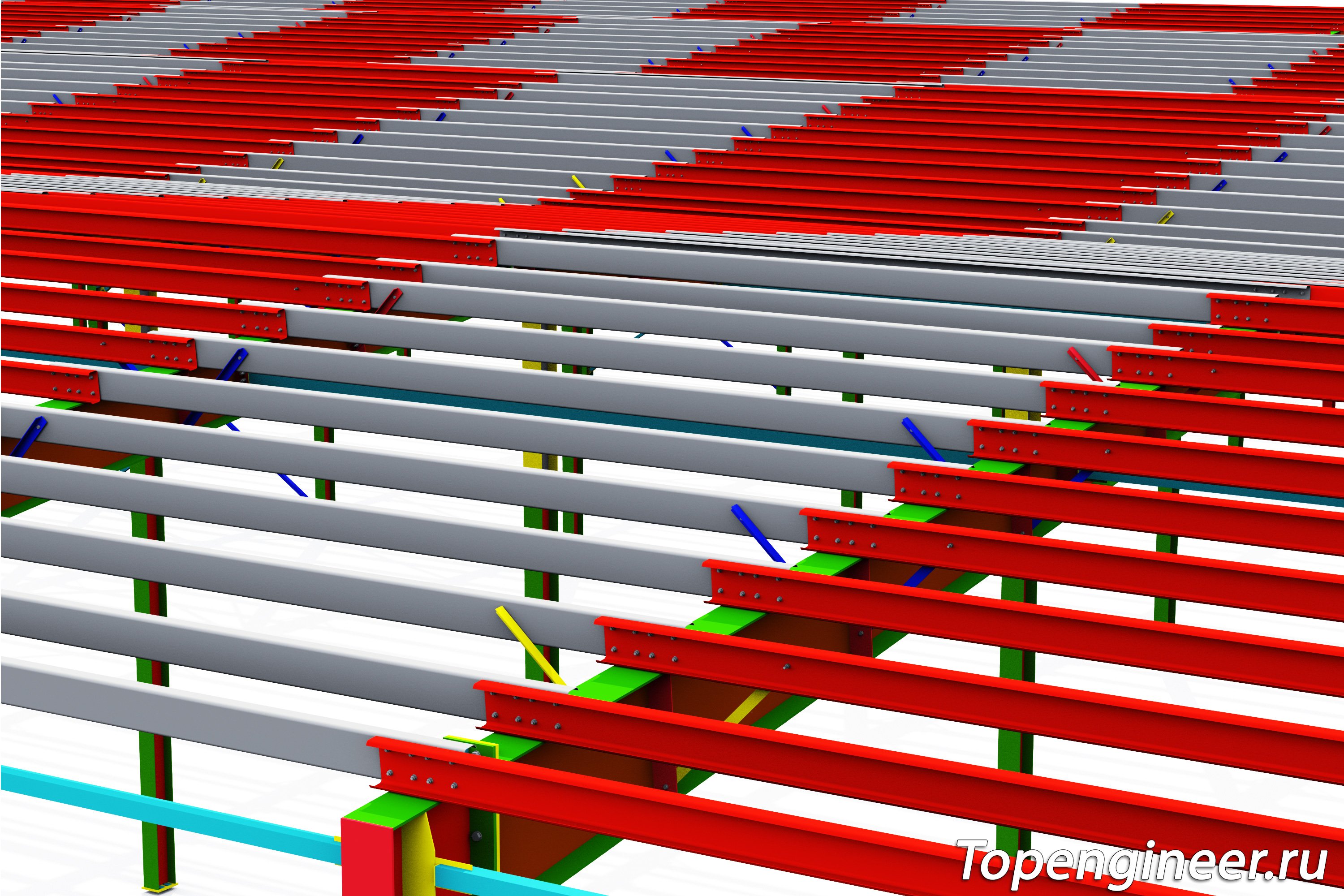 Конструкции из сварной балки КМ и КМД - разработка КМД, КМ, КЖ. Tekla Structures - BIM 