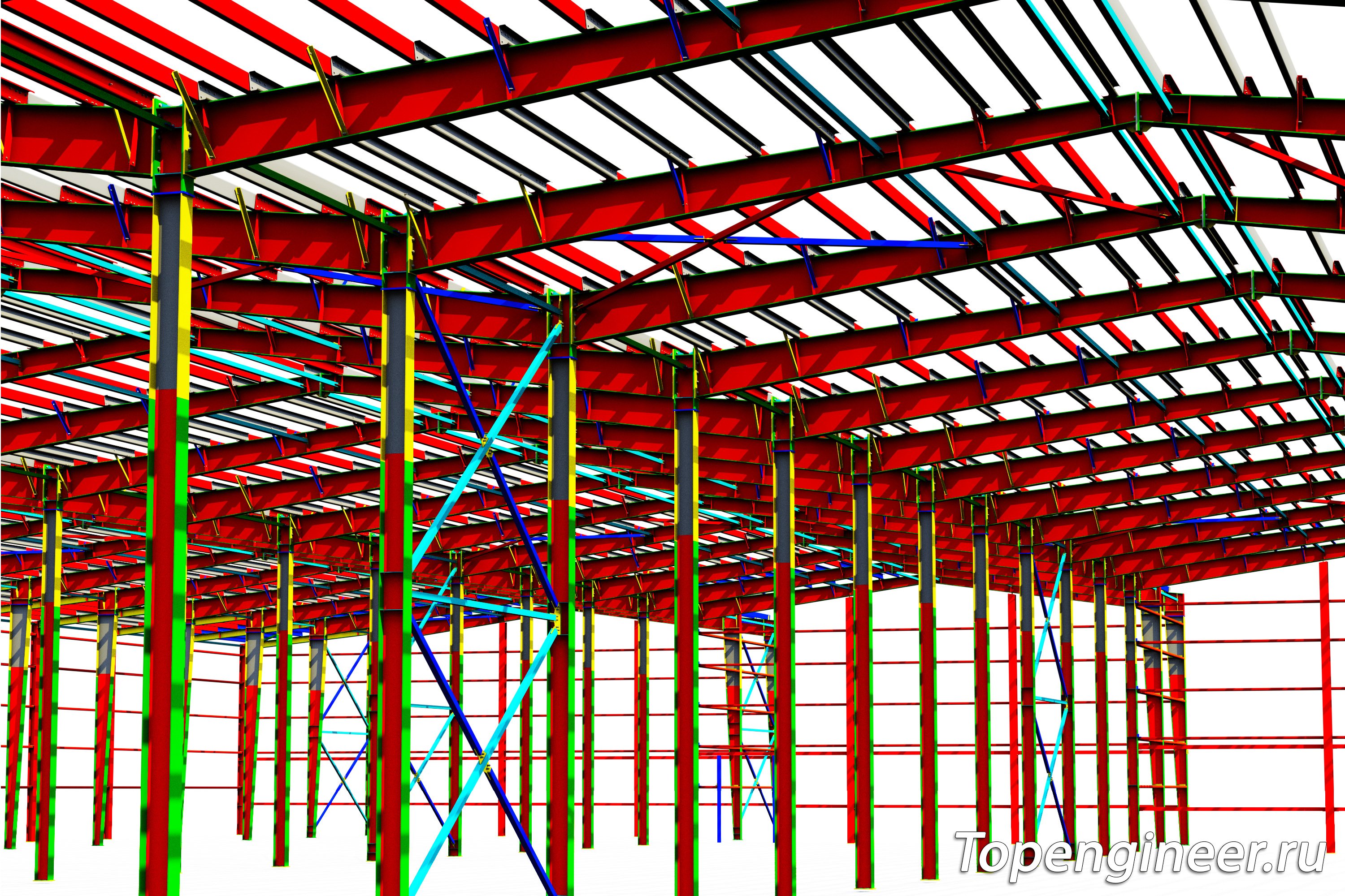 Конструкции из сварной балки КМ и КМД - разработка КМД, КМ, КЖ. Tekla Structures - BIM 