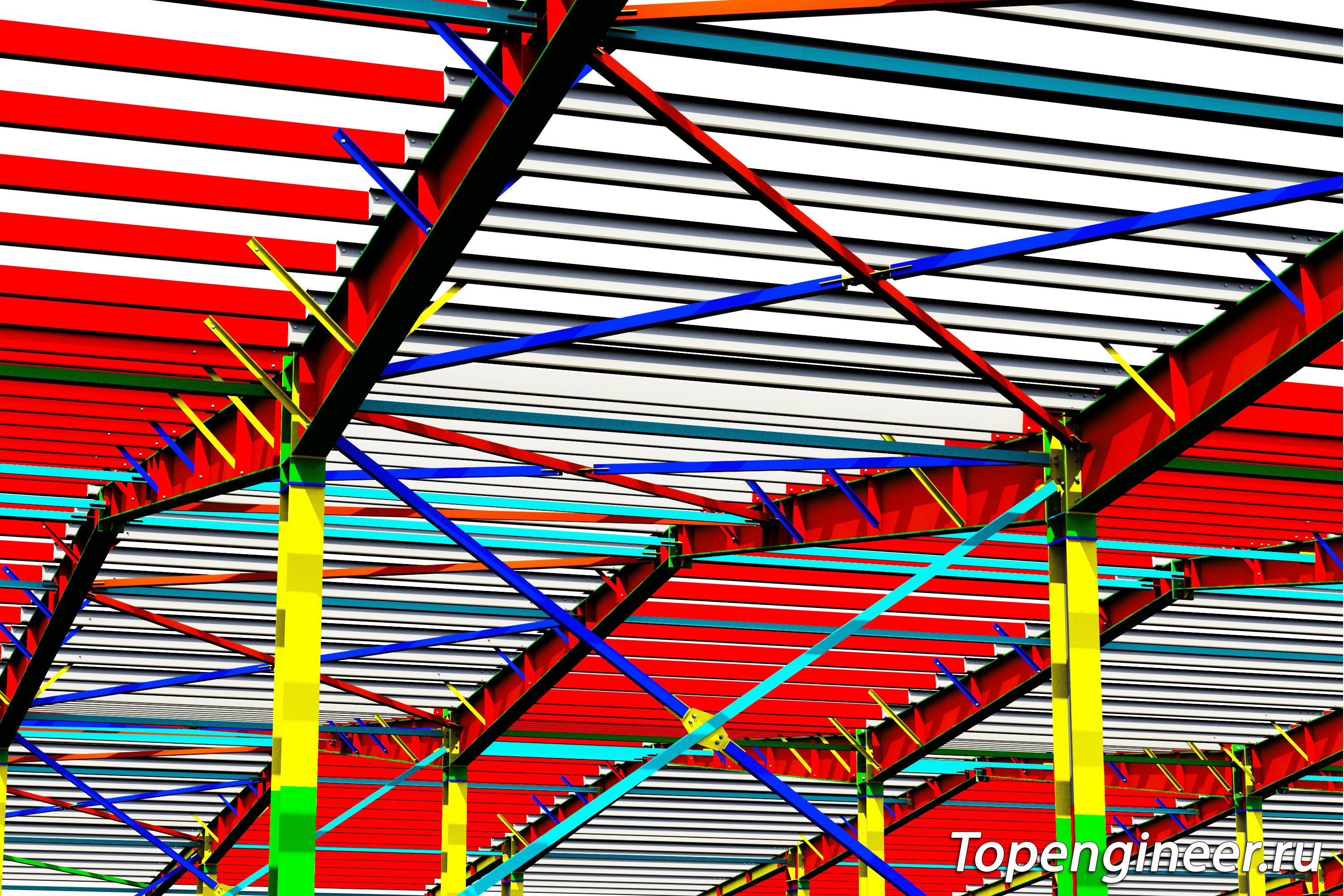 Конструкции из сварной балки КМ и КМД - разработка КМД, КМ, КЖ. Tekla Structures - BIM 