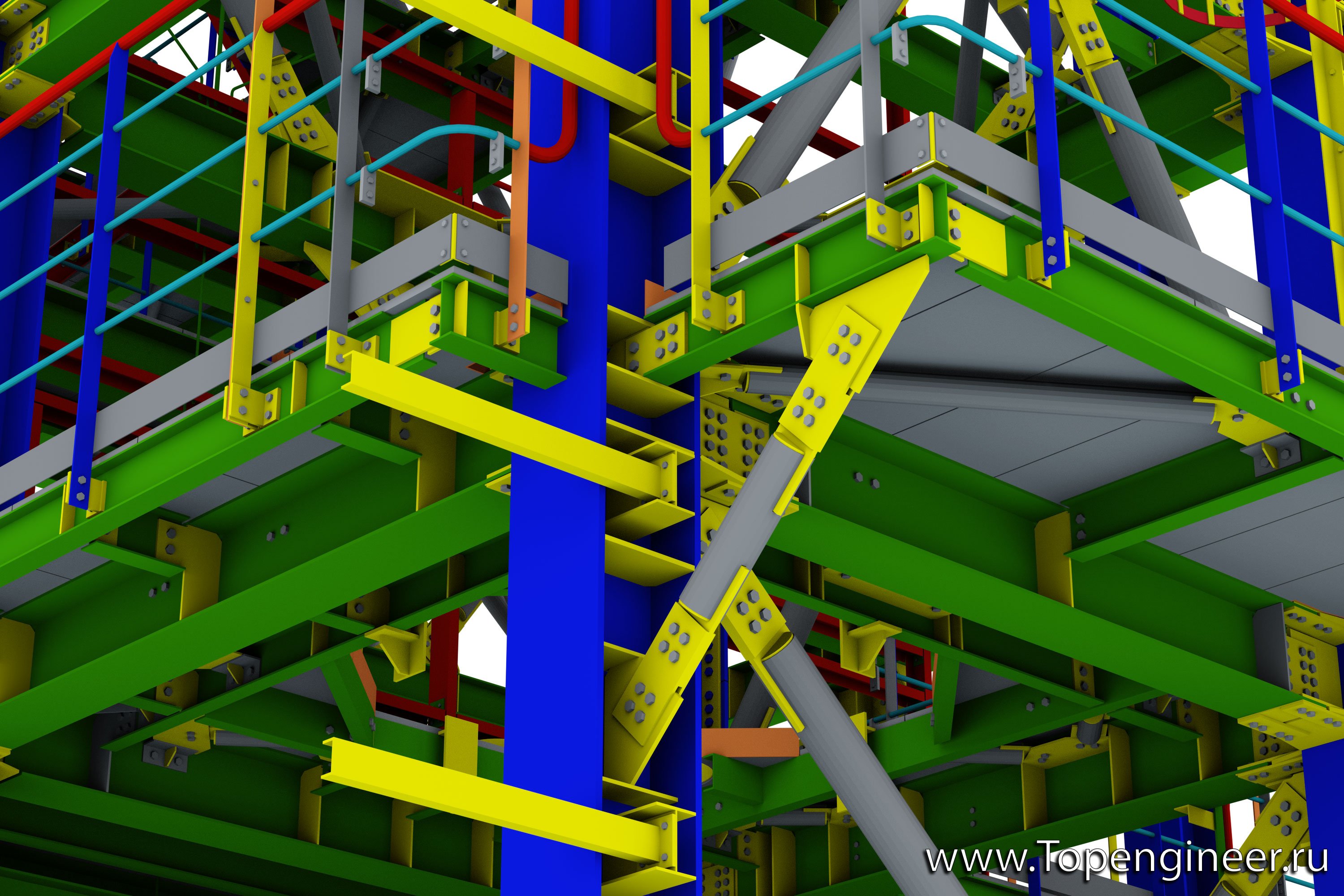 Проектирование высотных строений - разработка КМД,  КМ, КЖ