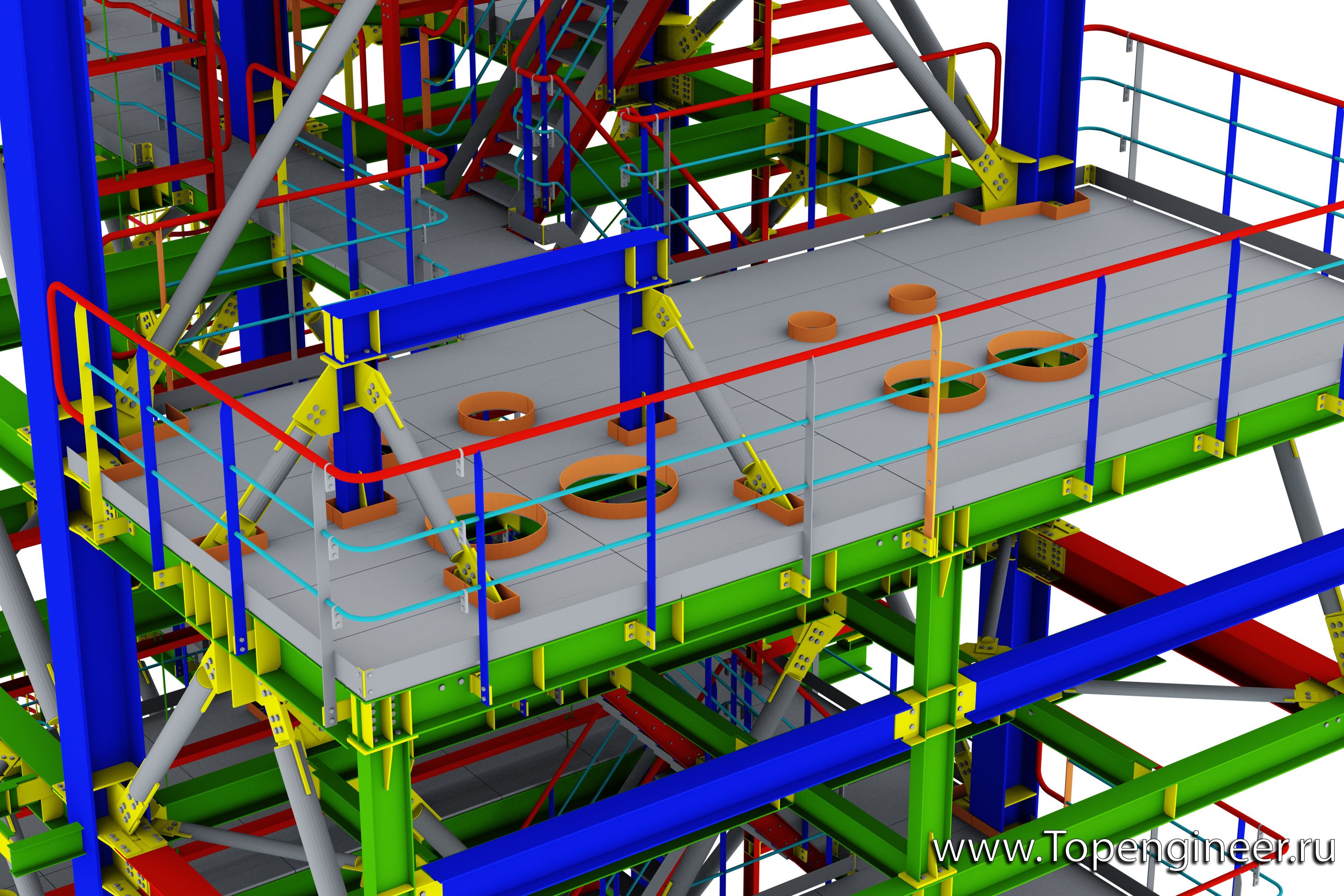 Проектирование высотных строений - разработка КМД,  КМ, КЖ