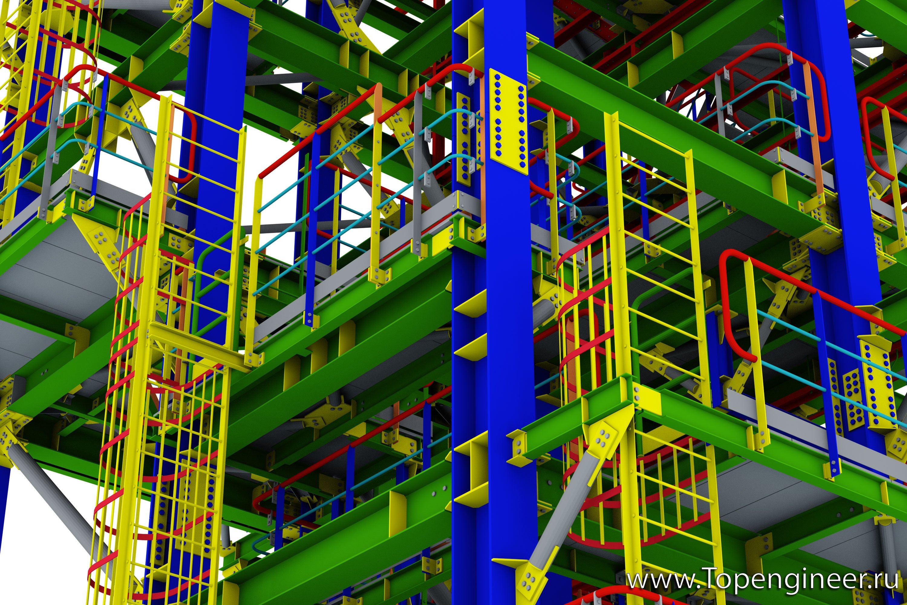 Проектирование высотных строений - разработка КМД,  КМ, КЖ