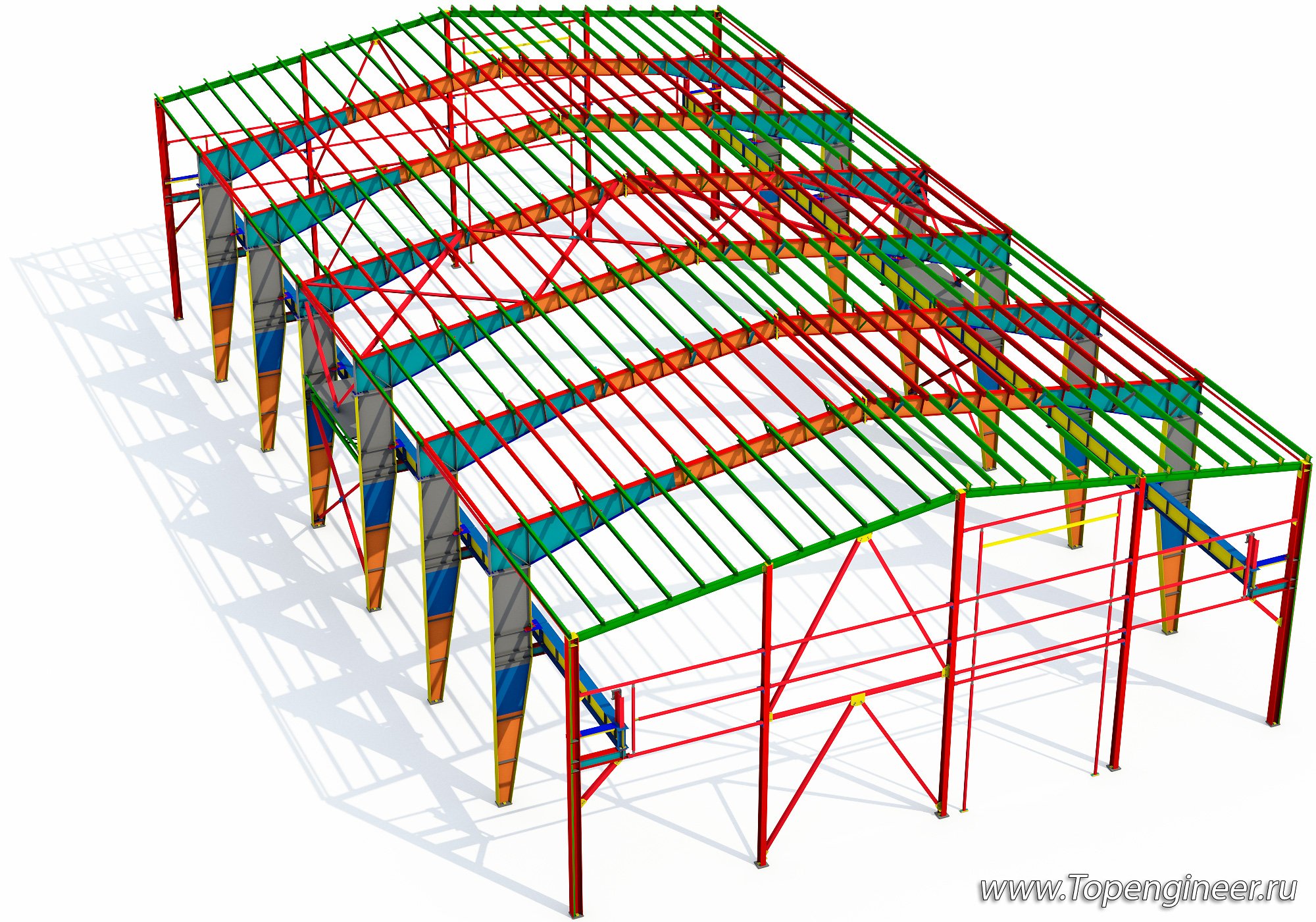 Проект с подкрановой балкой - разработка КМД,  КМ, КЖ