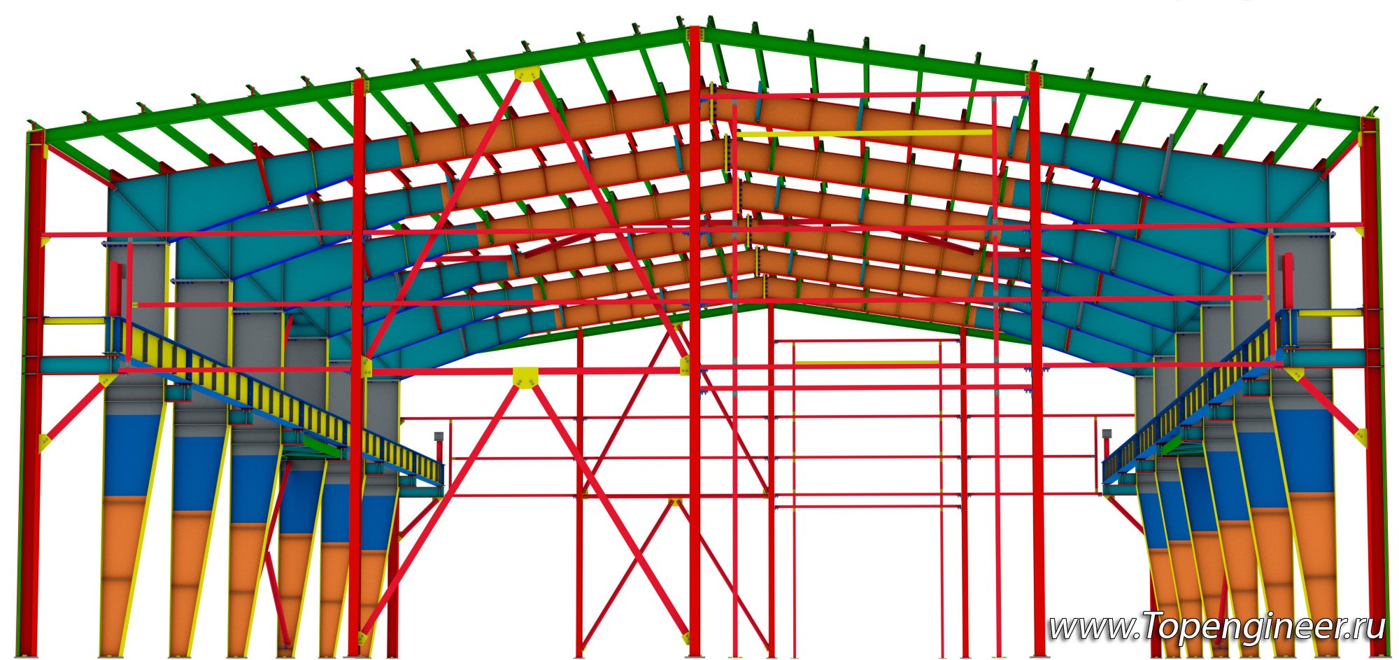 Проект с подкрановой балкой - разработка КМД,  КМ, КЖ