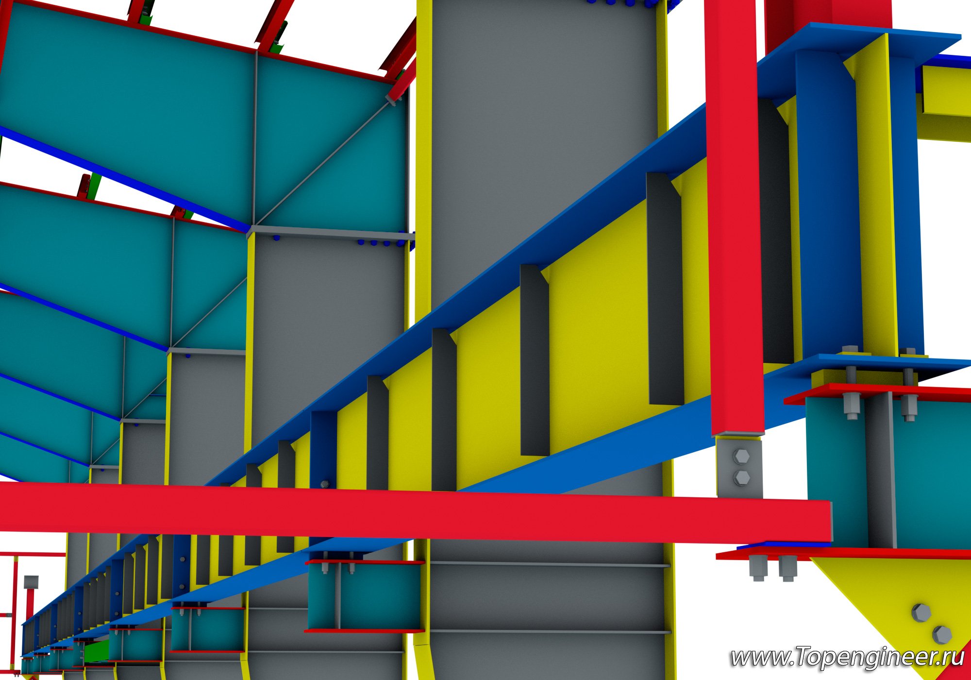 Проект с подкрановой балкой - разработка КМД,  КМ, КЖ