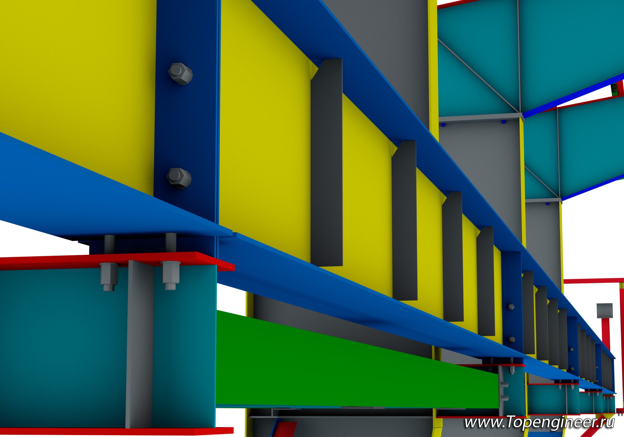 Проект с подкрановой балкой - разработка КМД,  КМ, КЖ