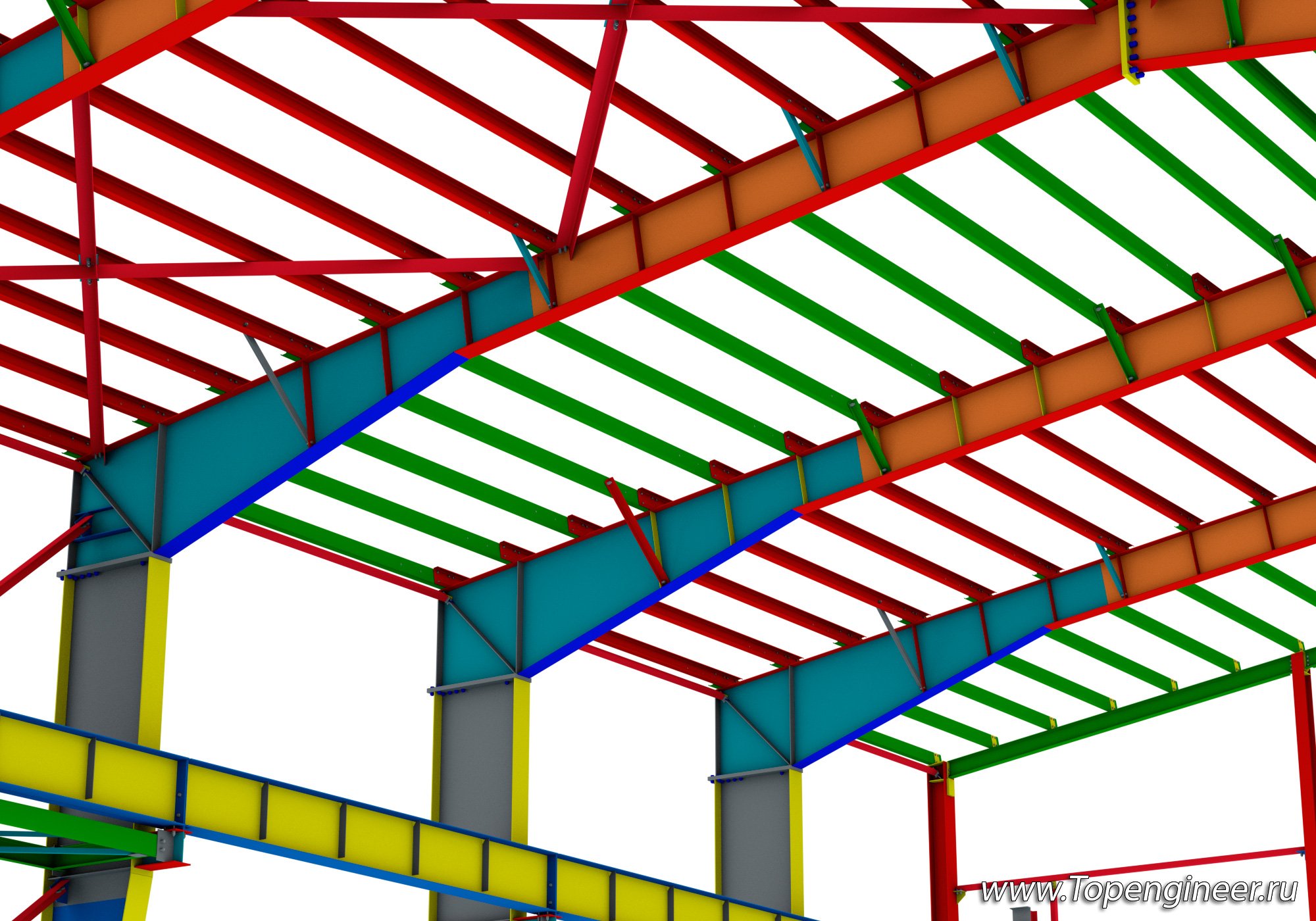Проект с подкрановой балкой - разработка КМД,  КМ, КЖ