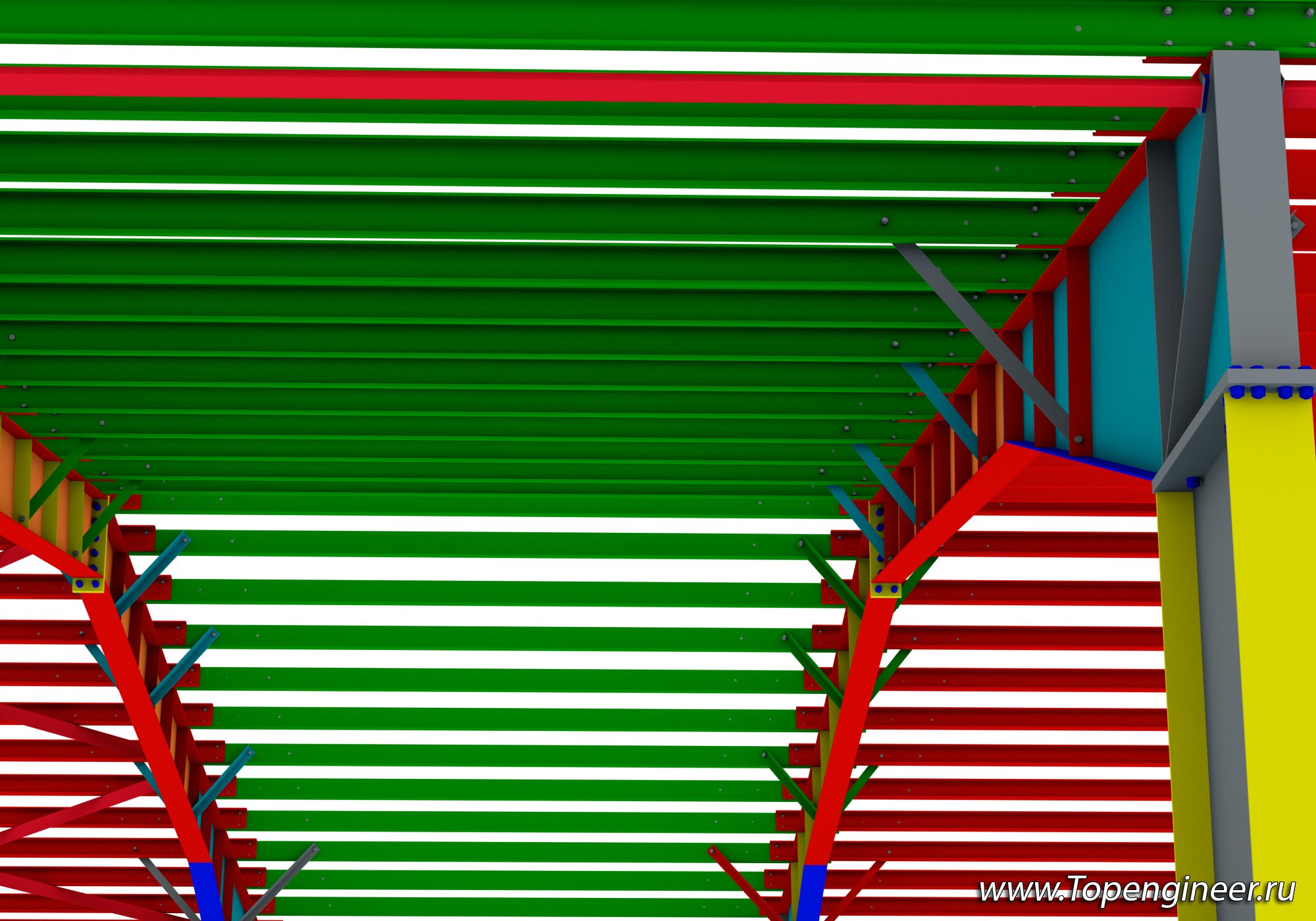Проект с подкрановой балкой - разработка КМД,  КМ, КЖ