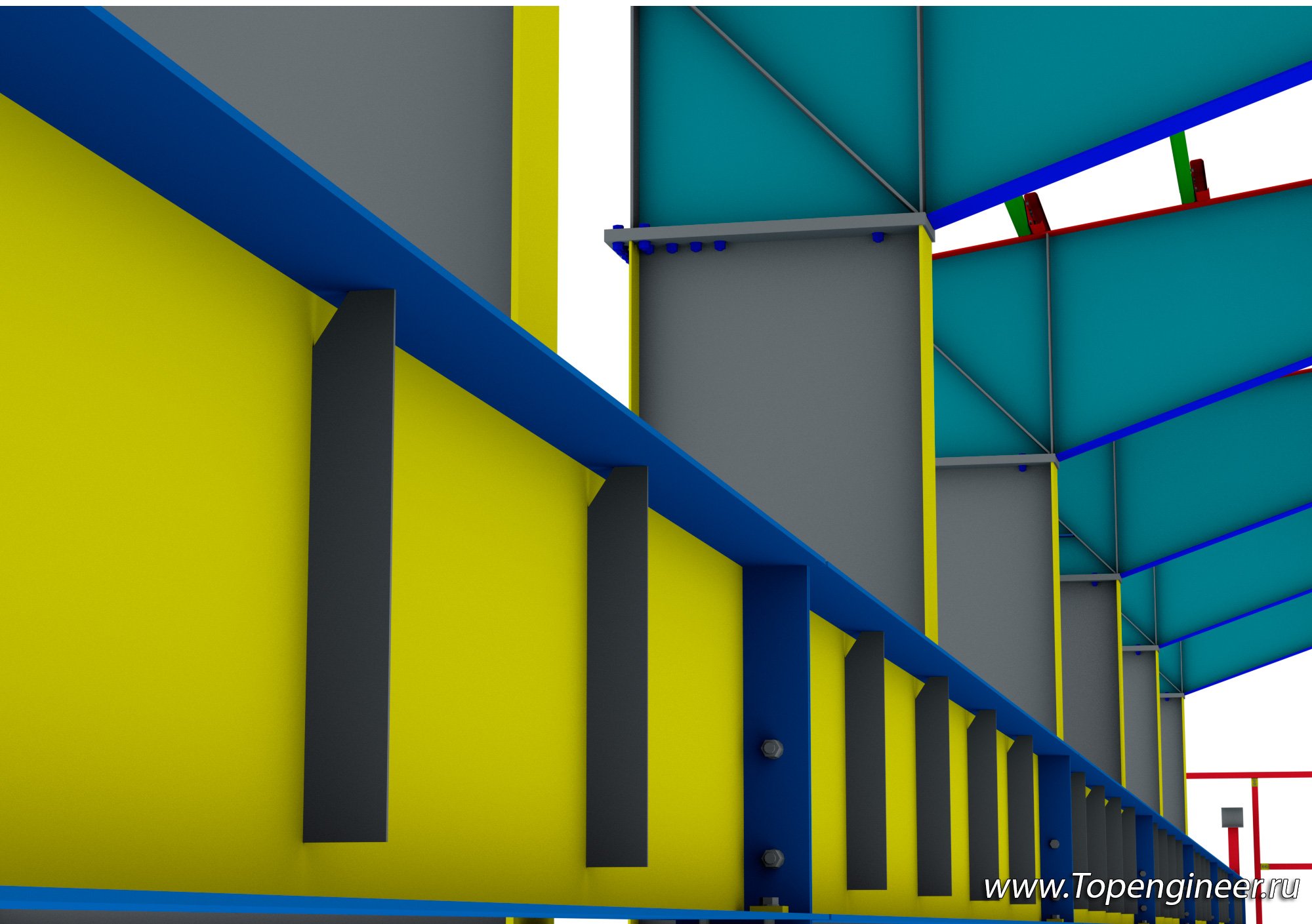 Проект с подкрановой балкой - разработка КМД,  КМ, КЖ