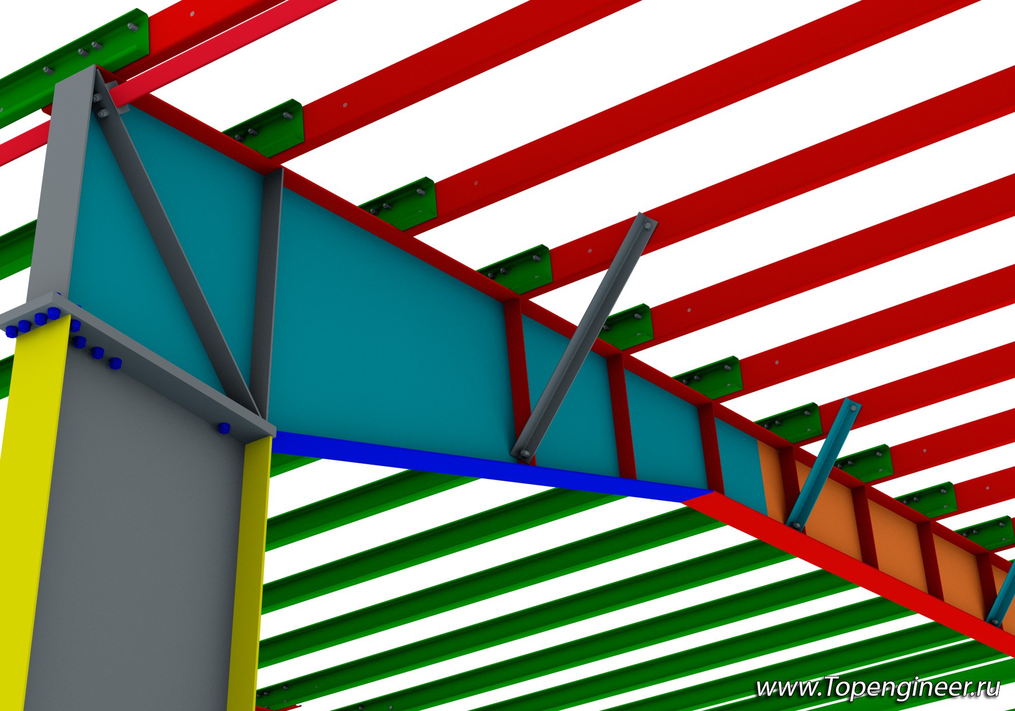 Проект с подкрановой балкой - разработка КМД,  КМ, КЖ