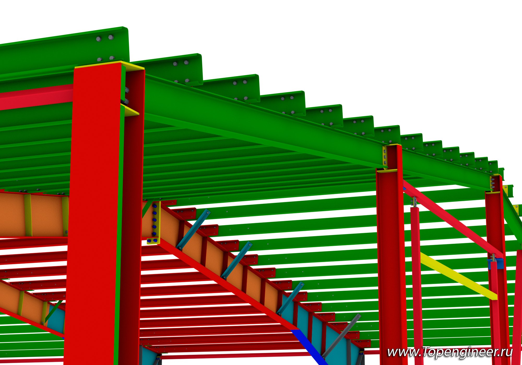 Проект с подкрановой балкой - разработка КМД,  КМ, КЖ