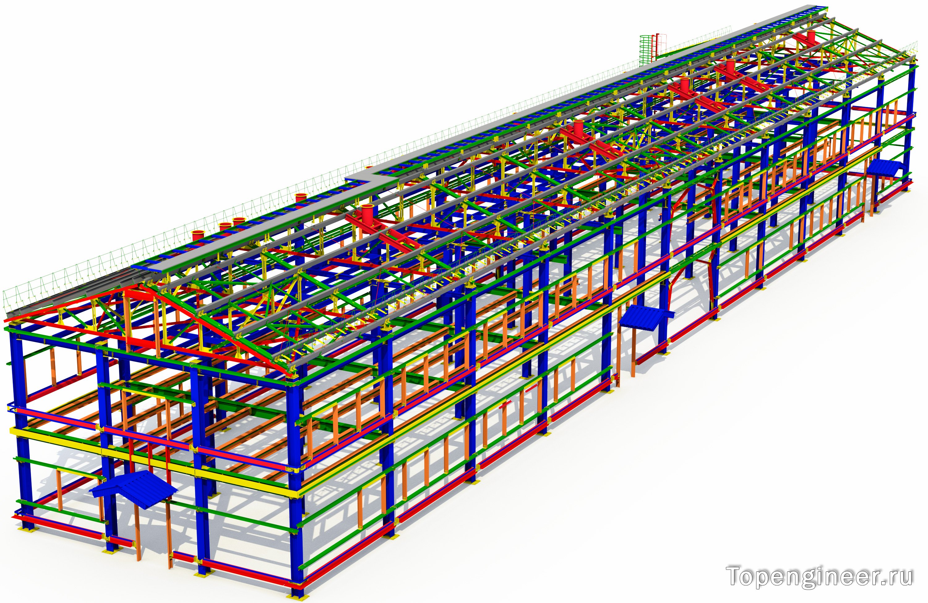 Проектирование двухэтажных зданий - разработка КМД,  КМ, КЖ
