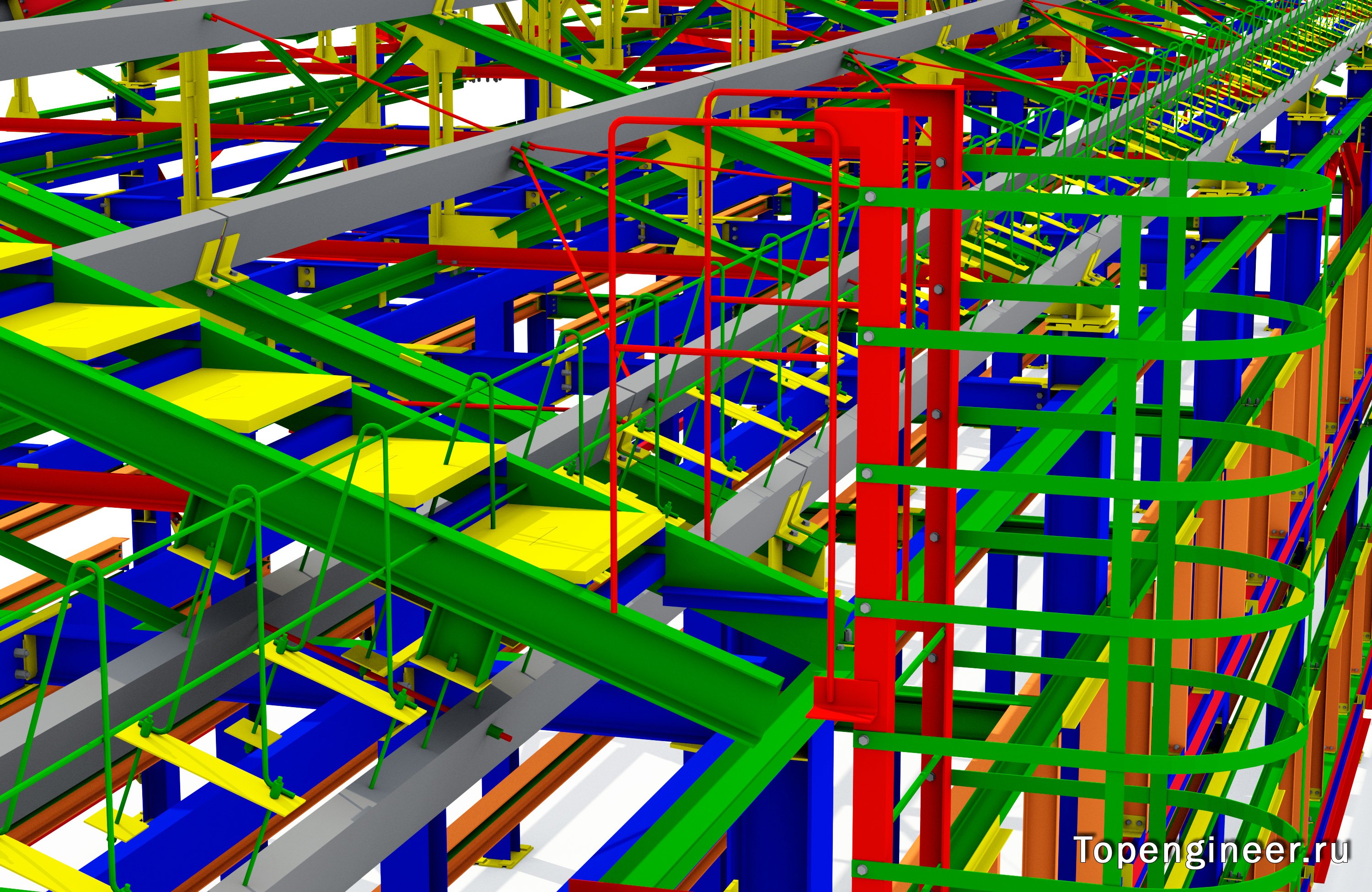 Проектирование двухэтажных зданий - разработка КМД,  КМ, КЖ
