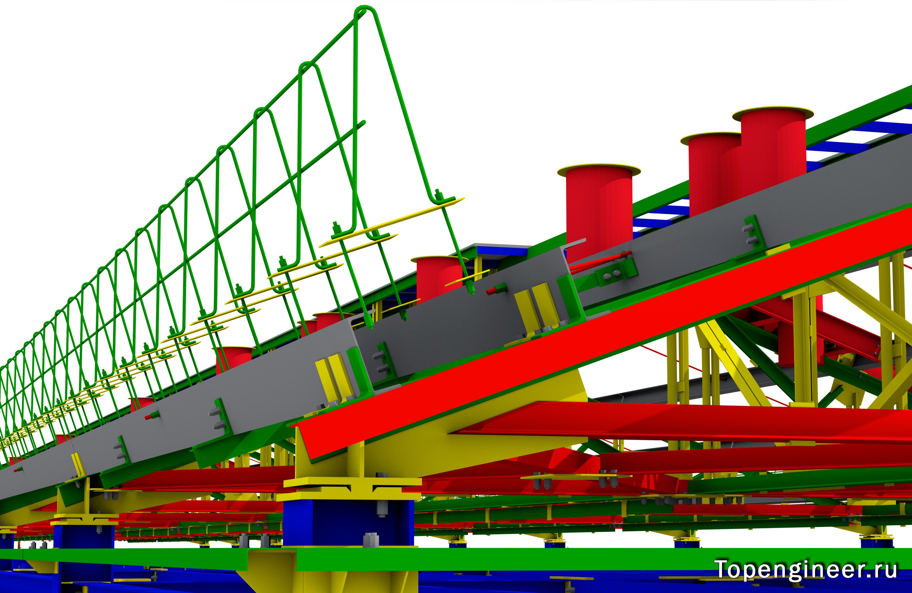 Проектирование двухэтажных зданий - разработка КМД,  КМ, КЖ