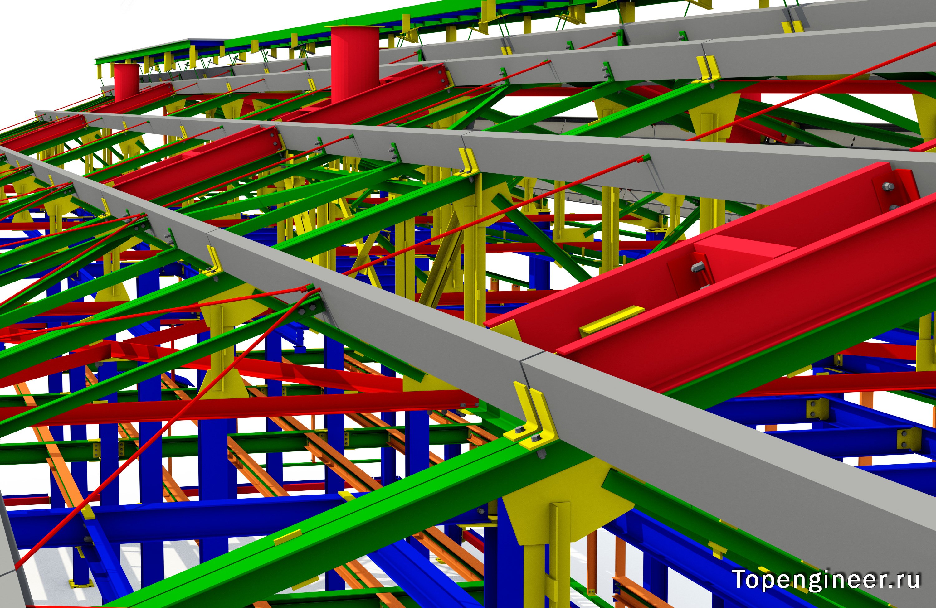 Проектирование двухэтажных зданий - разработка КМД,  КМ, КЖ