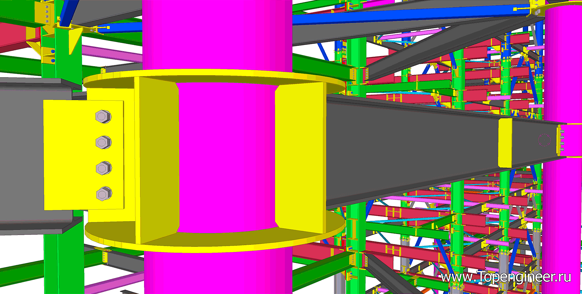 Проектирование металлических конструкций эстакад - Разработка КМД