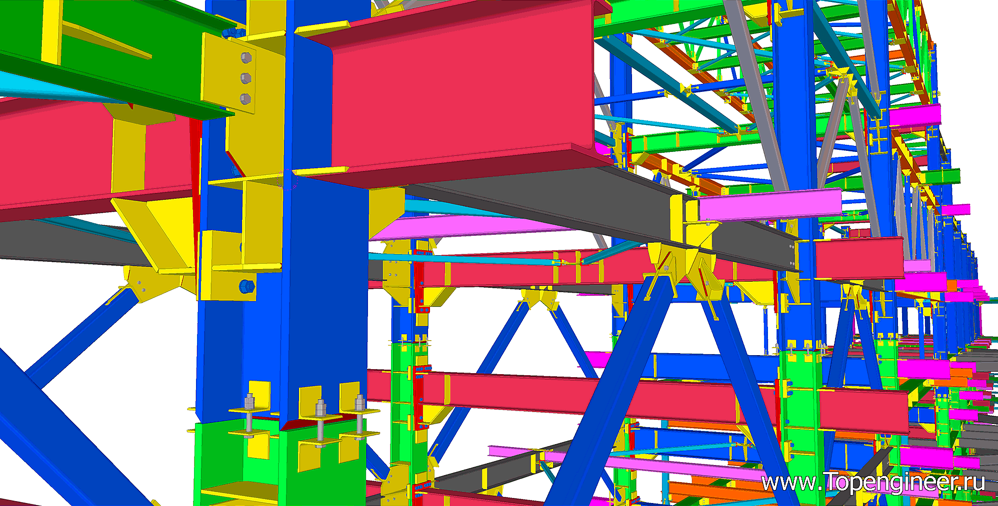 Проектирование металлических конструкций эстакад - Разработка КМД