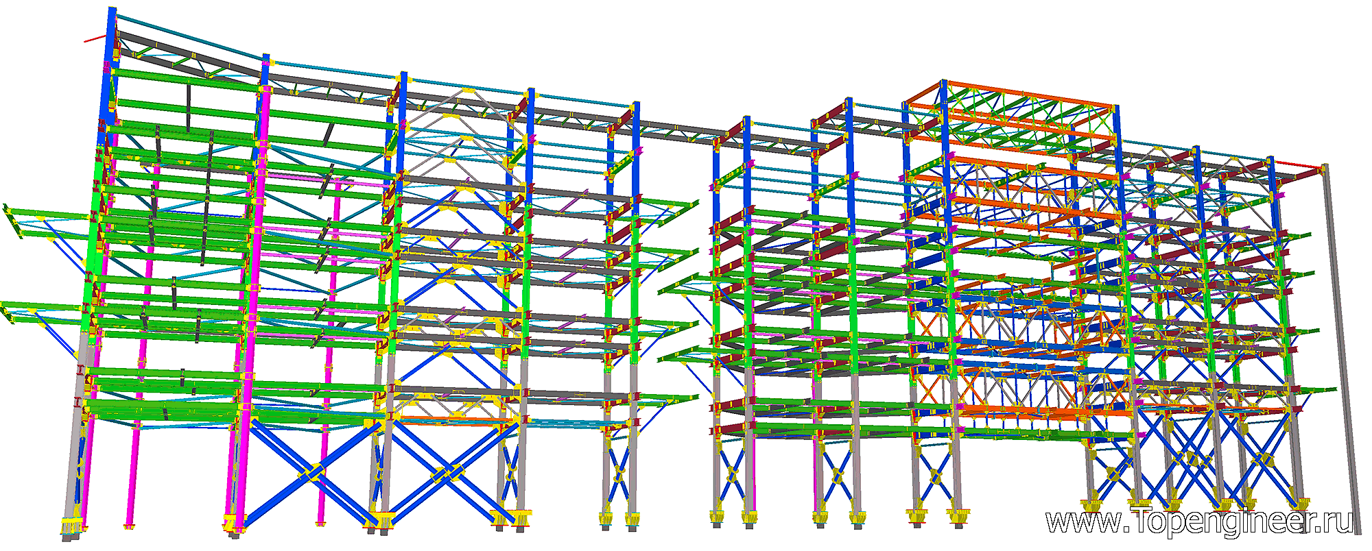 Проектирование металлических конструкций эстакад - Разработка КМД