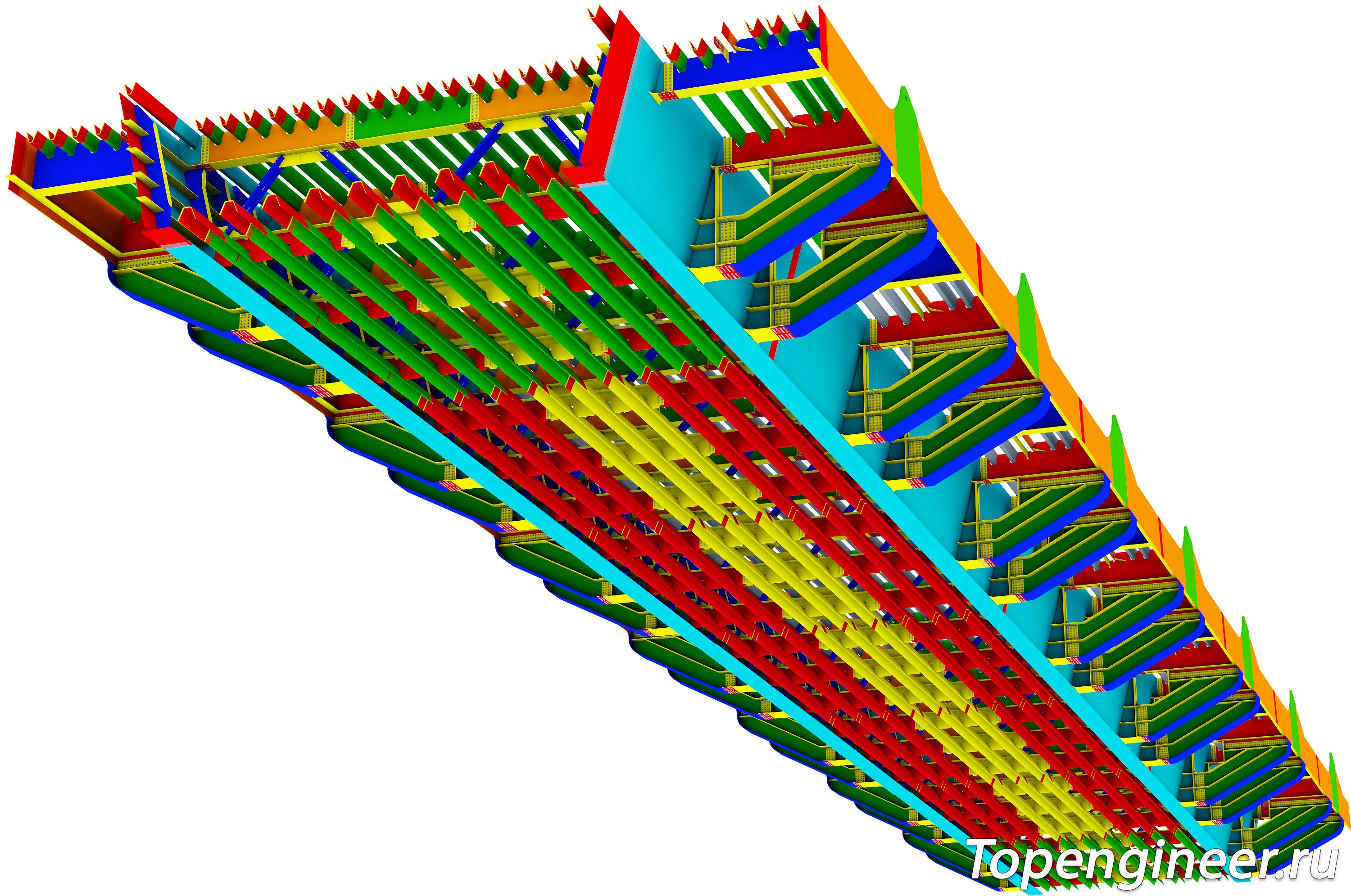 Проектирование пролетных строений КМ и КМД - разработка КМД, КМ, КЖ. Tekla Structures - BIM 