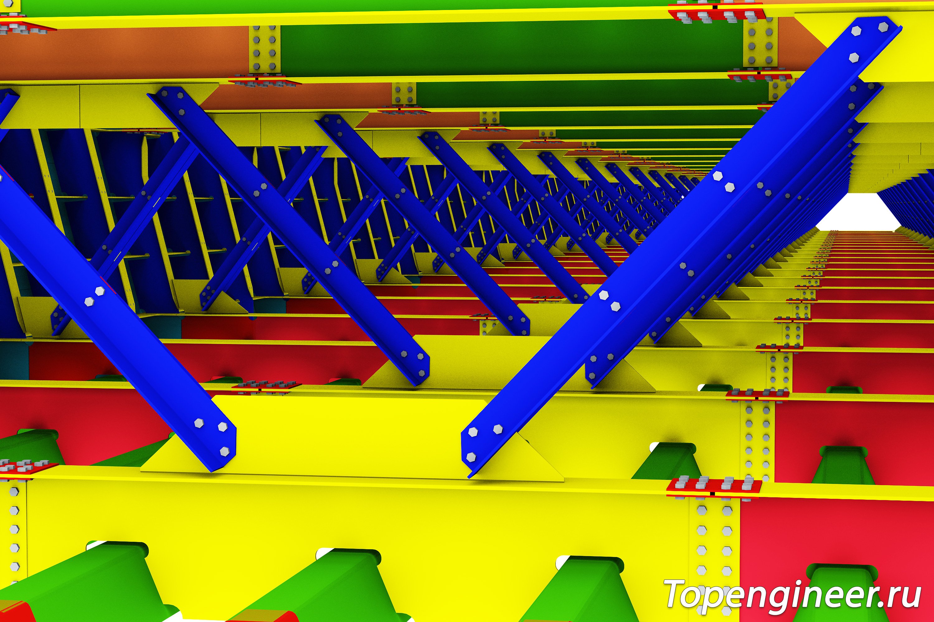 Проектирование пролетных строений КМ и КМД - разработка КМД, КМ, КЖ. Tekla Structures - BIM 