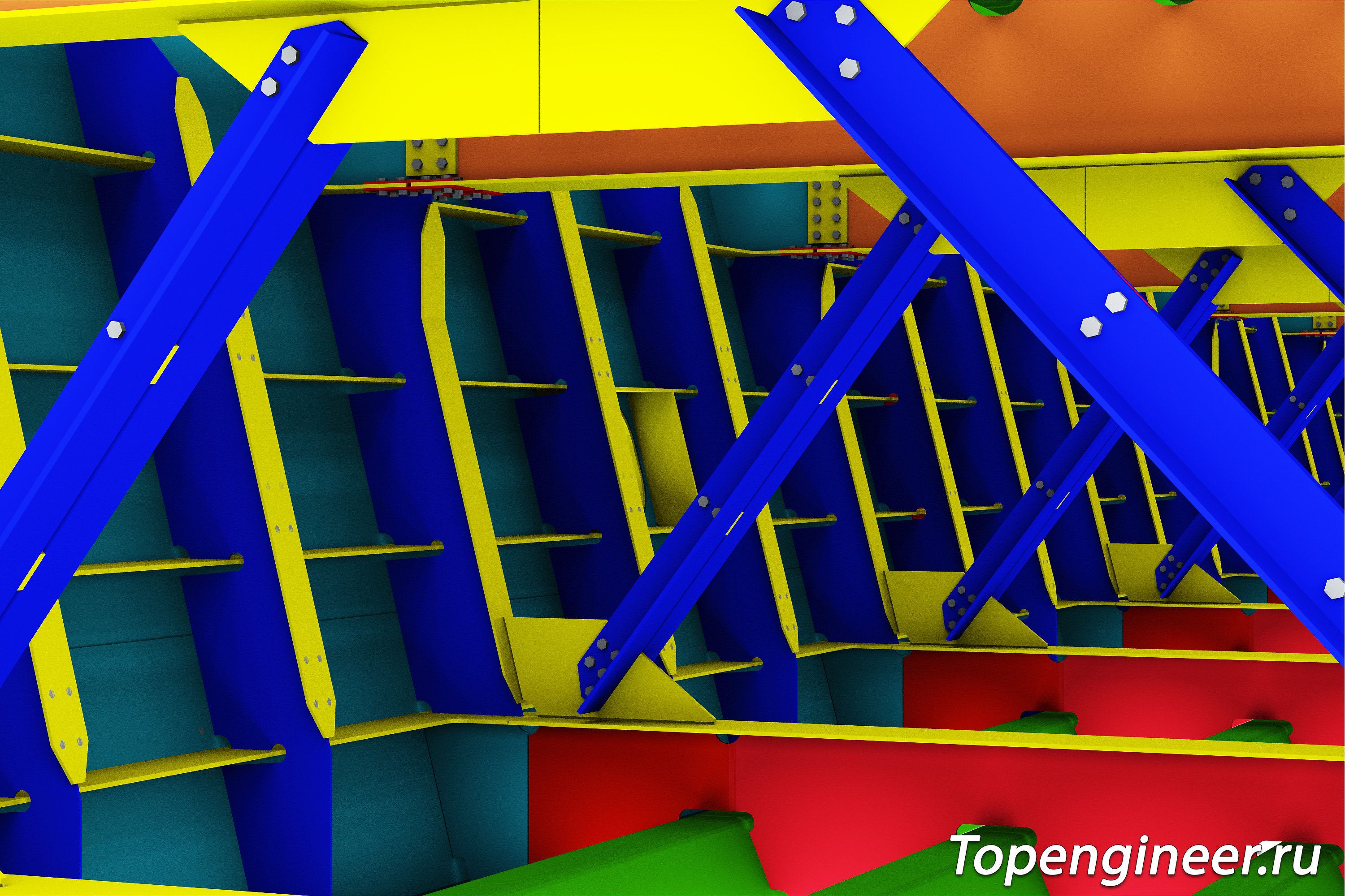 Проектирование пролетных строений КМ и КМД - разработка КМД, КМ, КЖ. Tekla Structures - BIM 