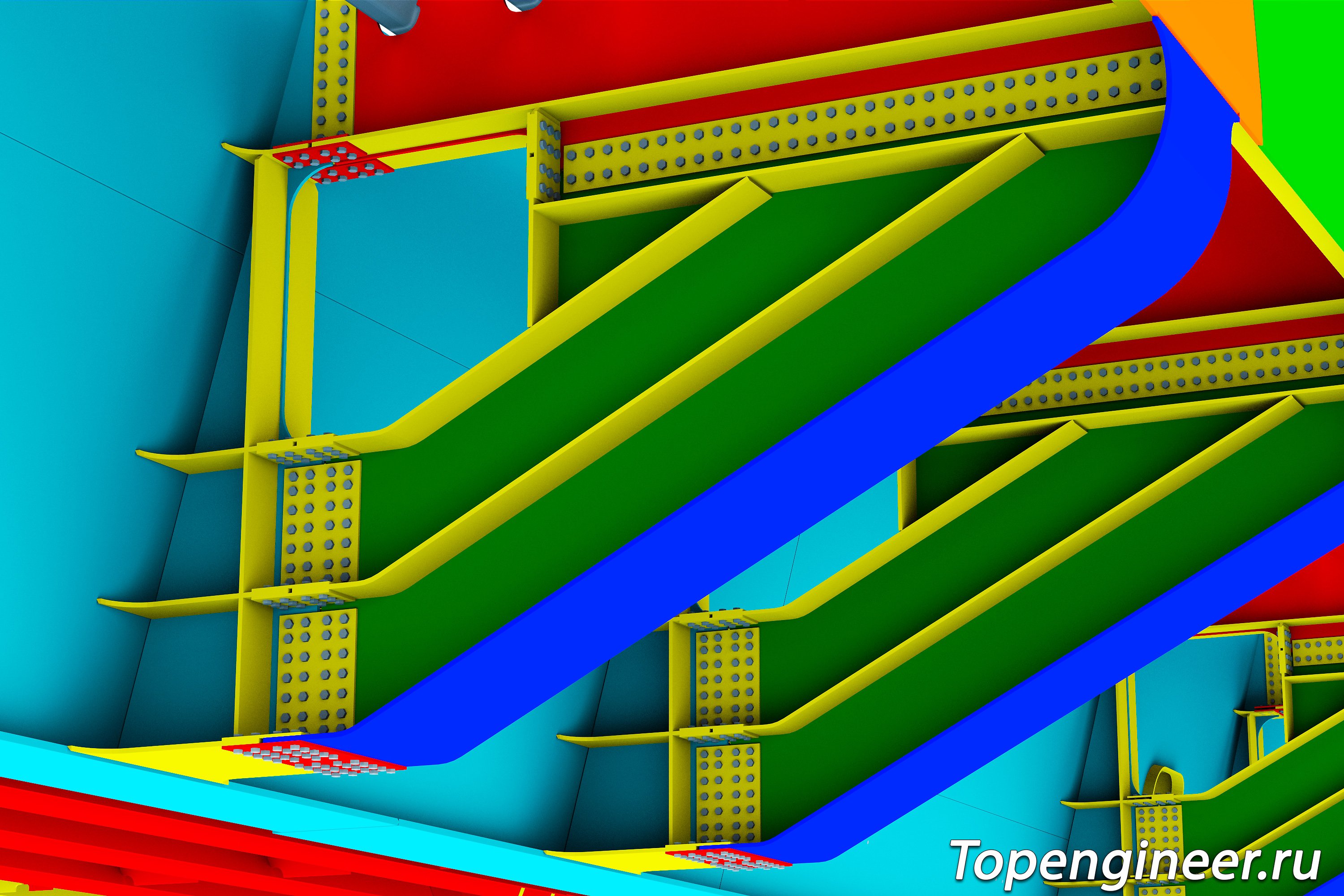 Проектирование пролетных строений КМ и КМД - разработка КМД, КМ, КЖ. Tekla Structures - BIM 
