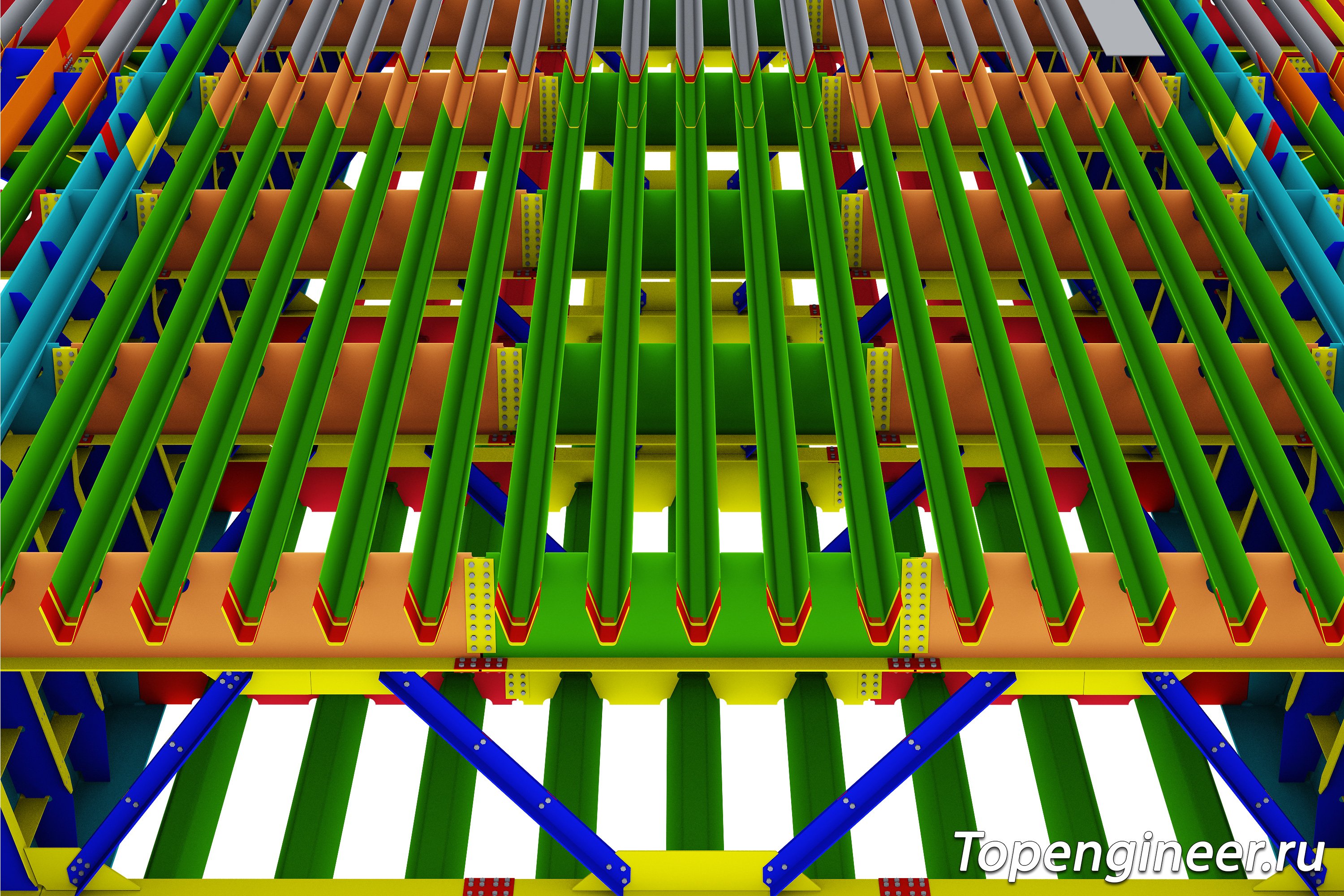 Проектирование пролетных строений КМ и КМД - разработка КМД, КМ, КЖ. Tekla Structures - BIM 