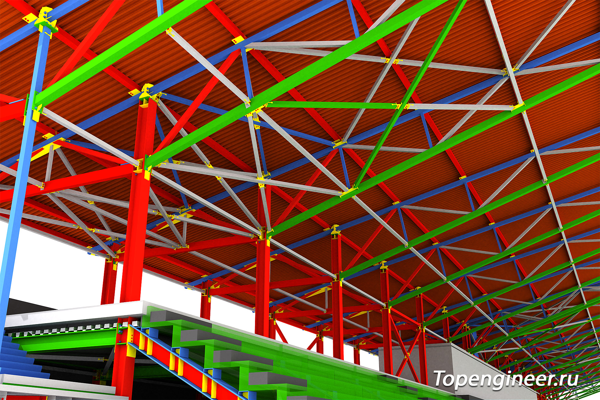 Проектирование трибун - разработка КМ, КЖ, КМД,  КМ, КЖ