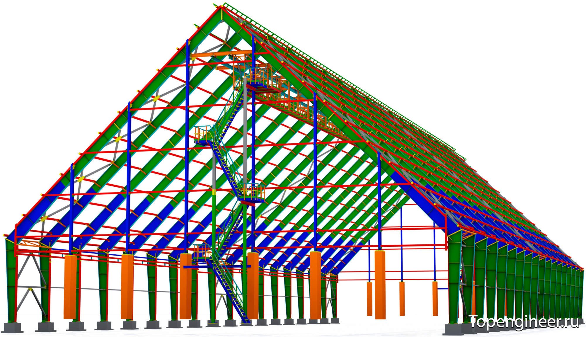 Проектирование двускатной кровли - Разработка КМД