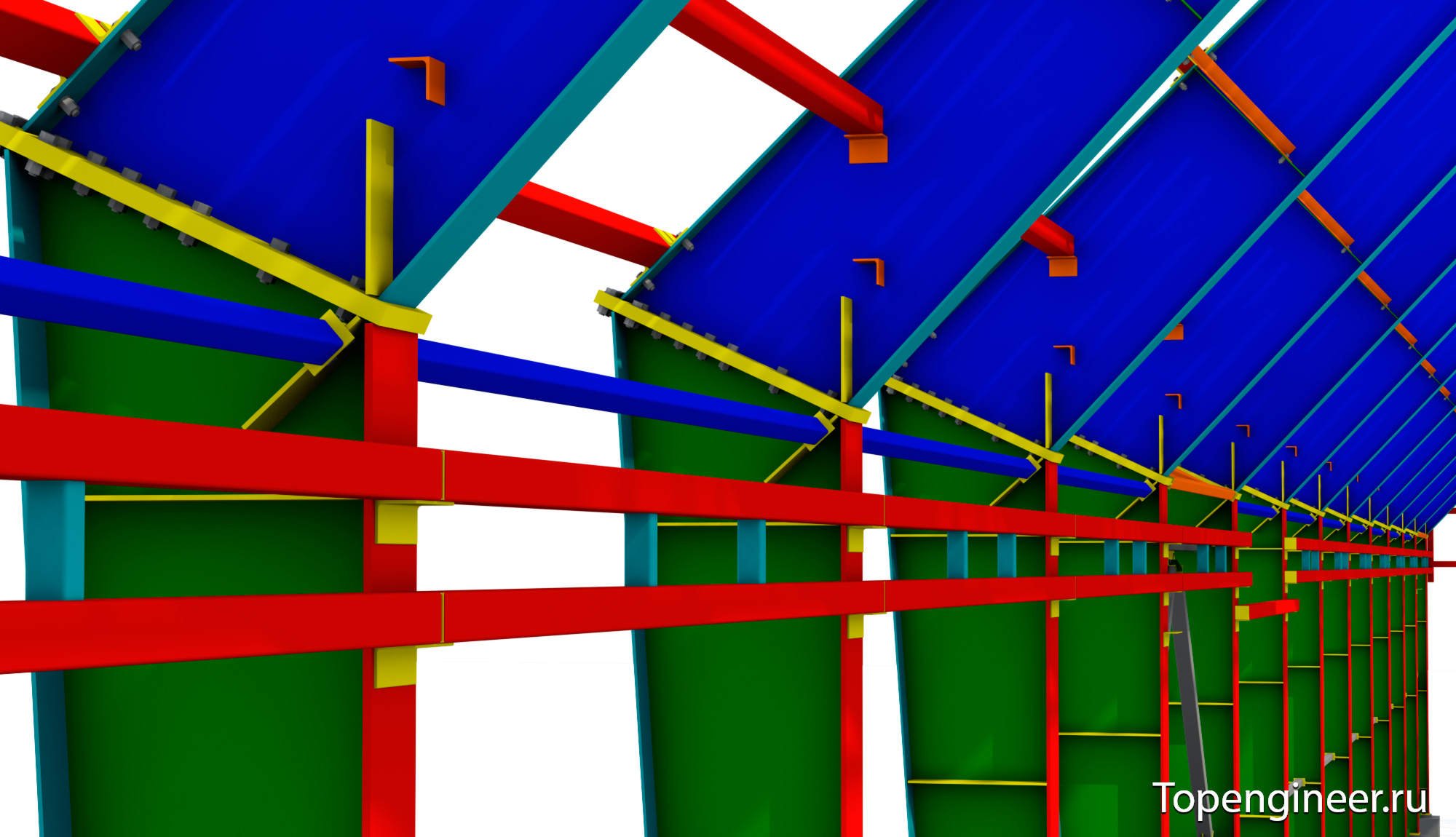 Проектирование двускатной кровли - Разработка КМД