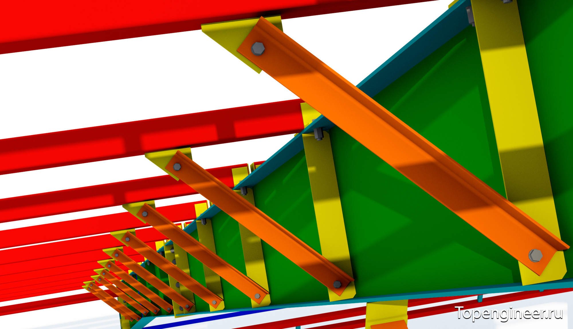 Проектирование двускатной кровли - Разработка КМД