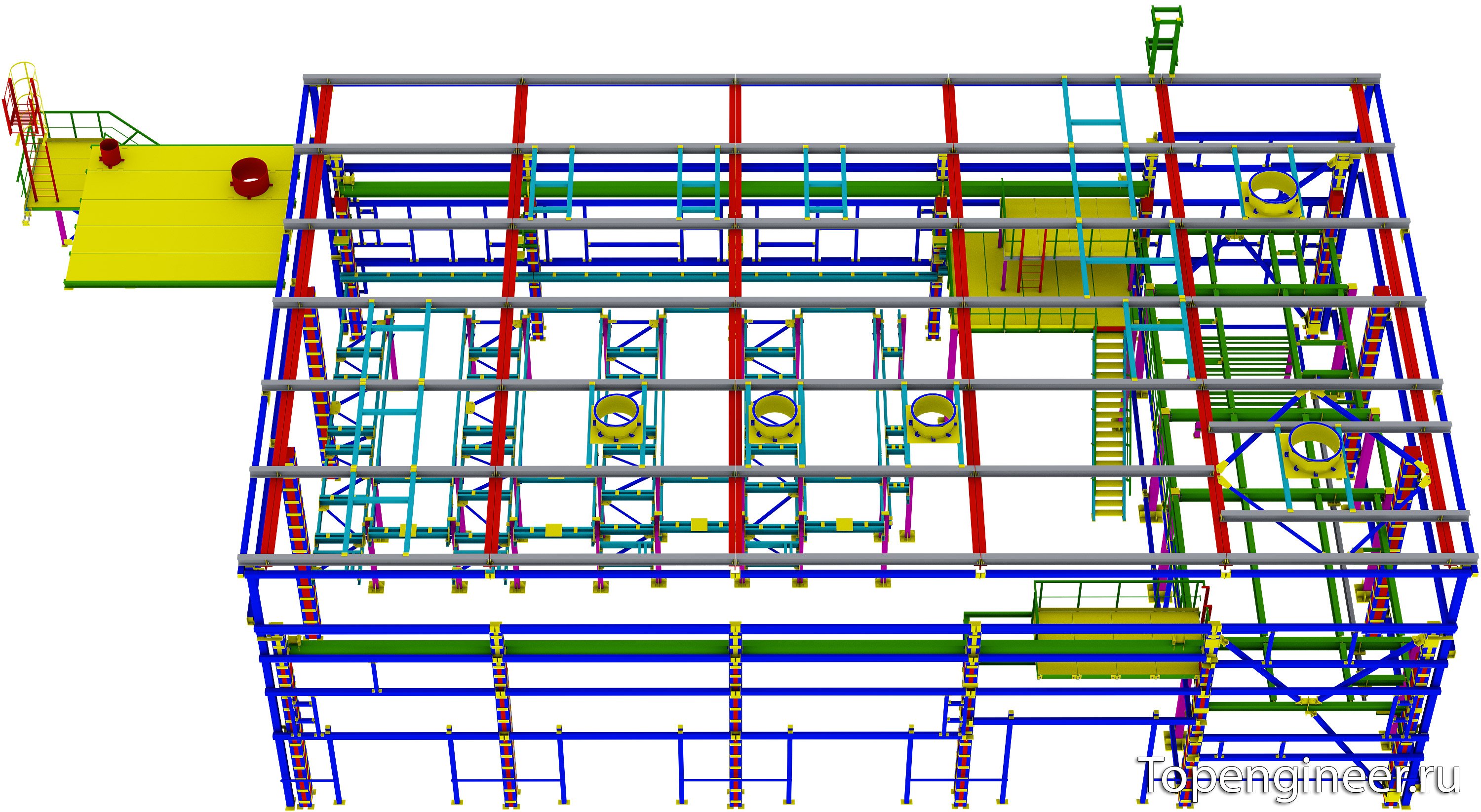Проектирование и расчет металлоконструкций - разработка КМД,  КМ, КЖ