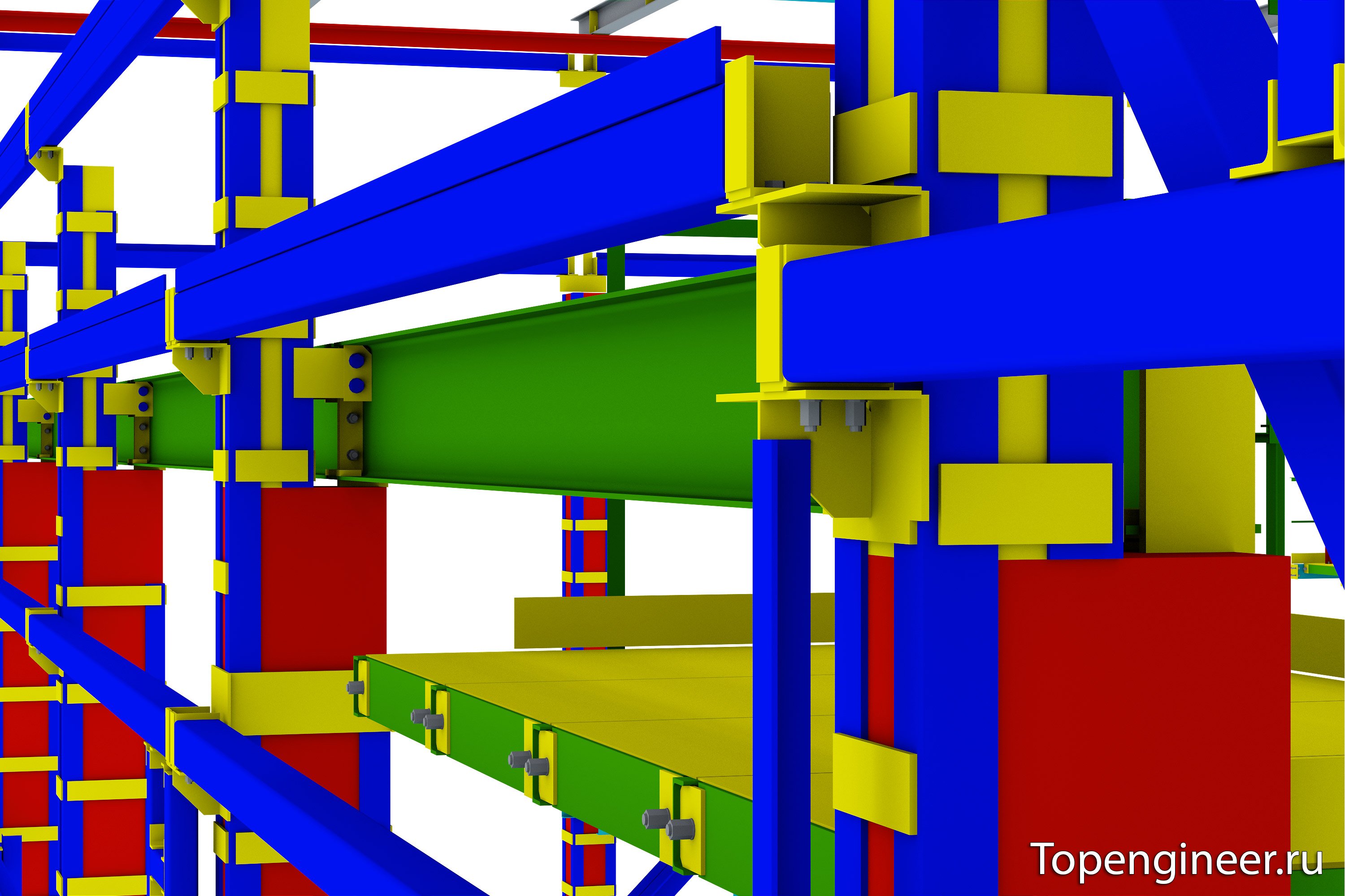 Проектирование и расчет металлоконструкций - разработка КМД,  КМ, КЖ