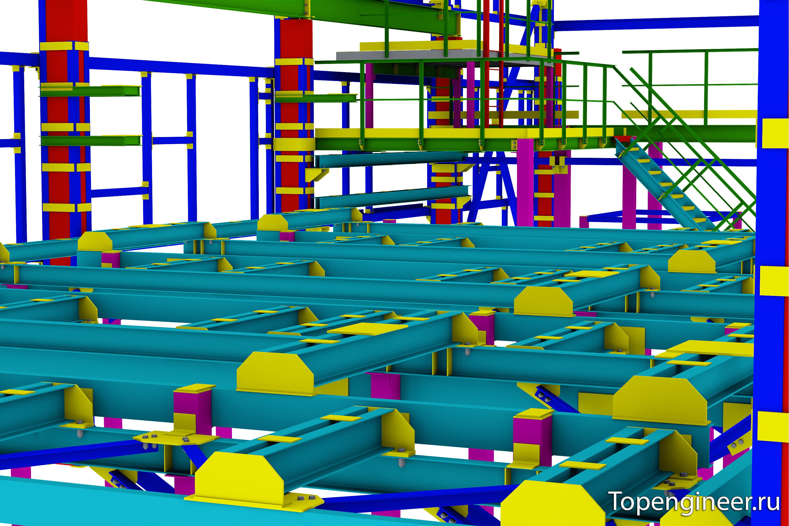 Проектирование и расчет металлоконструкций - разработка КМД,  КМ, КЖ