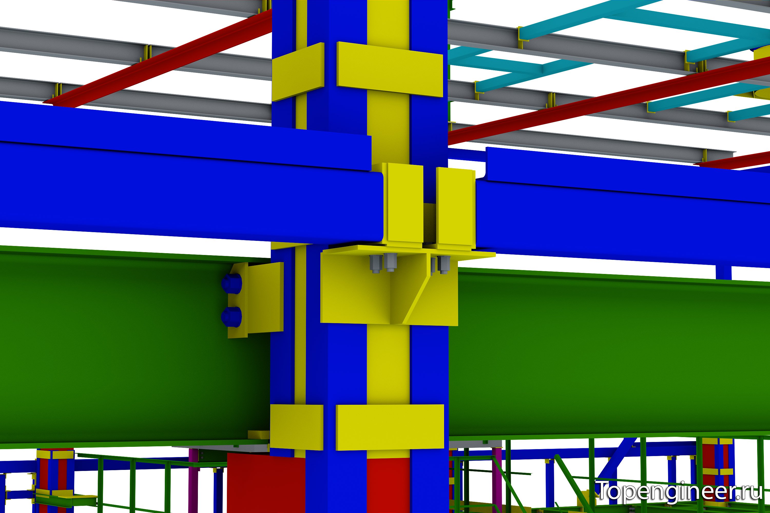 Проектирование и расчет металлоконструкций - разработка КМД,  КМ, КЖ