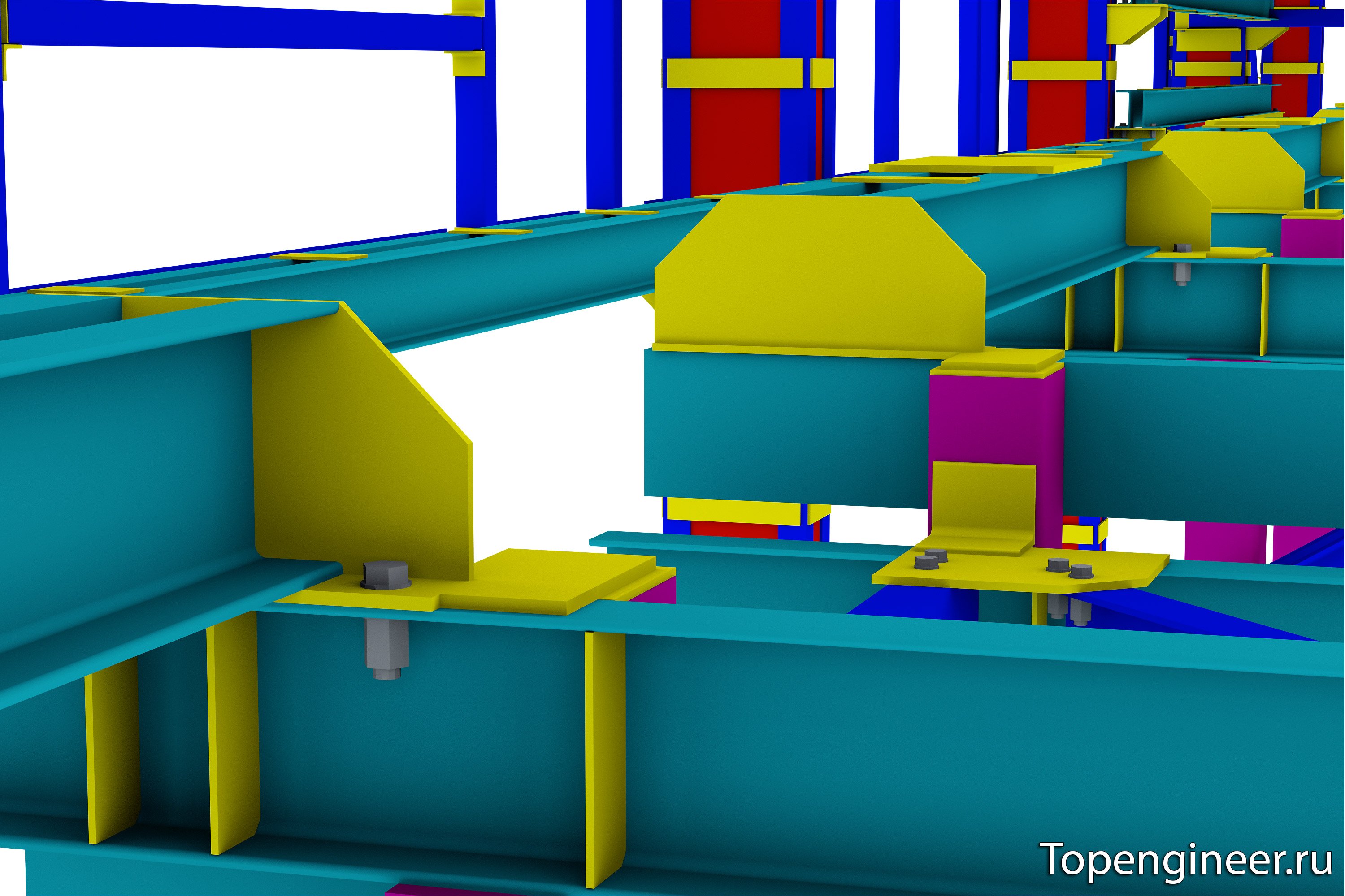 Проектирование и расчет металлоконструкций - разработка КМД,  КМ, КЖ