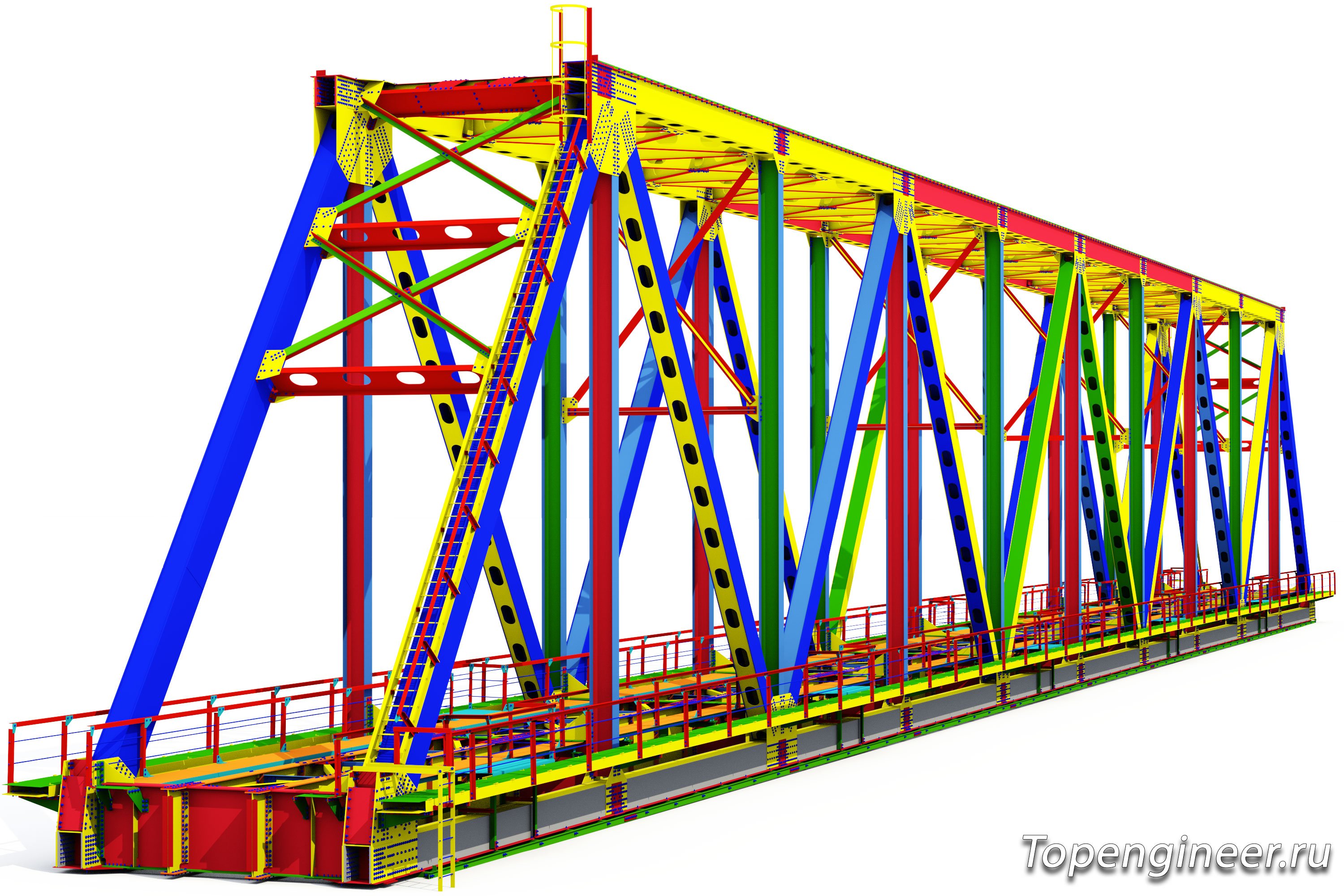 Проектирование железнодорожных мостов КМ и КМД - разработка КМД, КМ, КЖ. Tekla Structures - BIM 