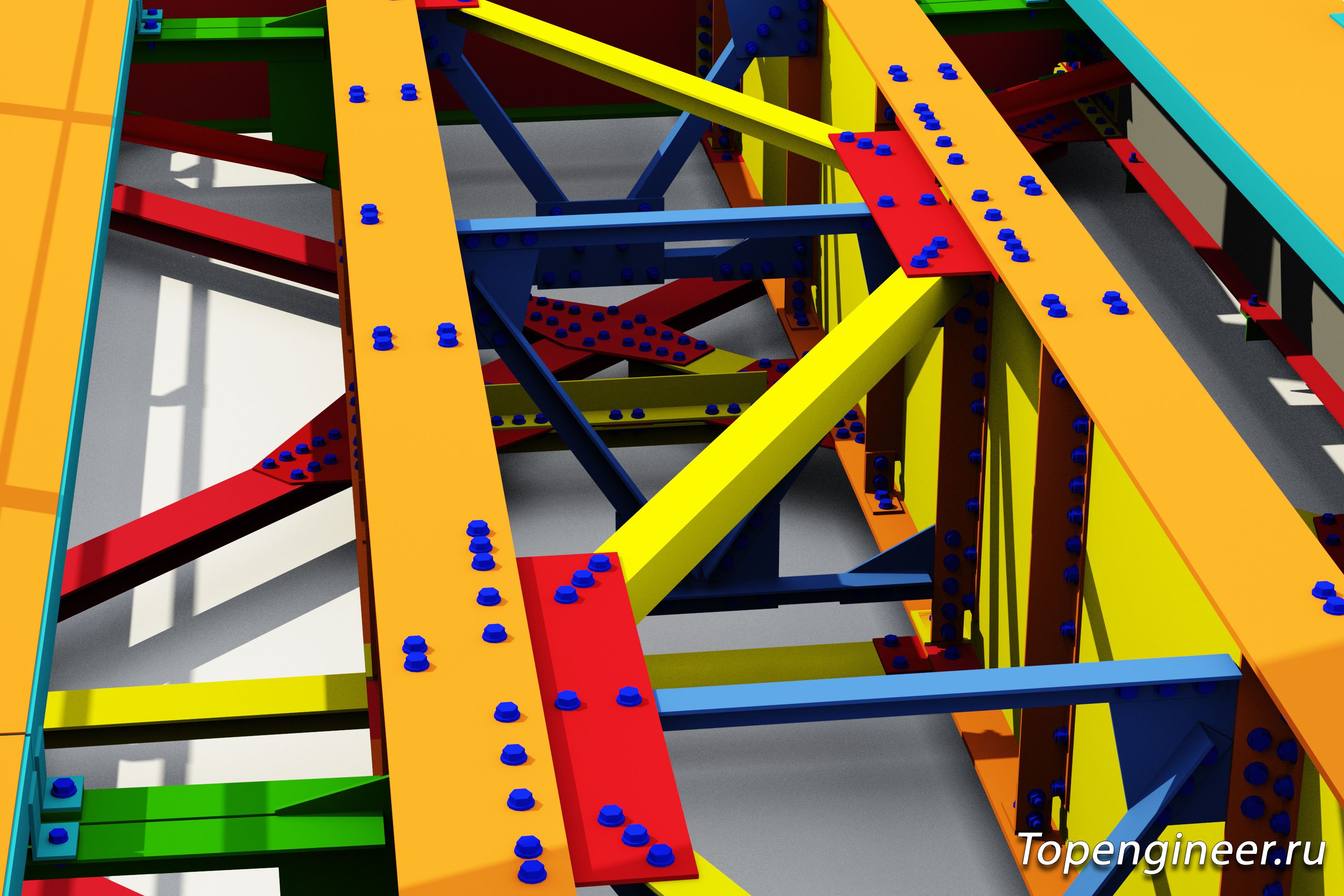 Проектирование железнодорожных мостов КМ и КМД - разработка КМД, КМ, КЖ. Tekla Structures - BIM 