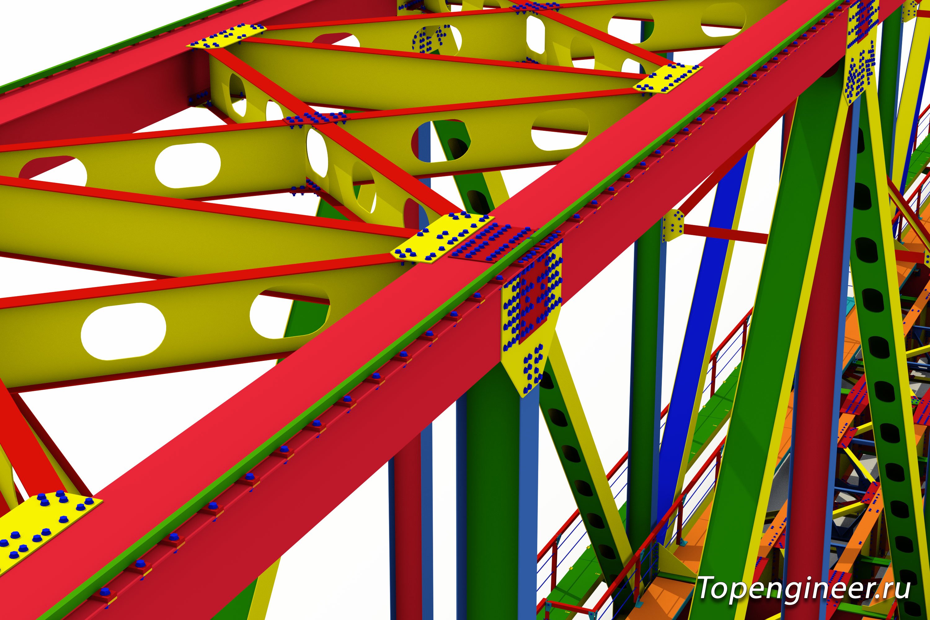 Проектирование железнодорожных мостов КМ и КМД - разработка КМД, КМ, КЖ. Tekla Structures - BIM 