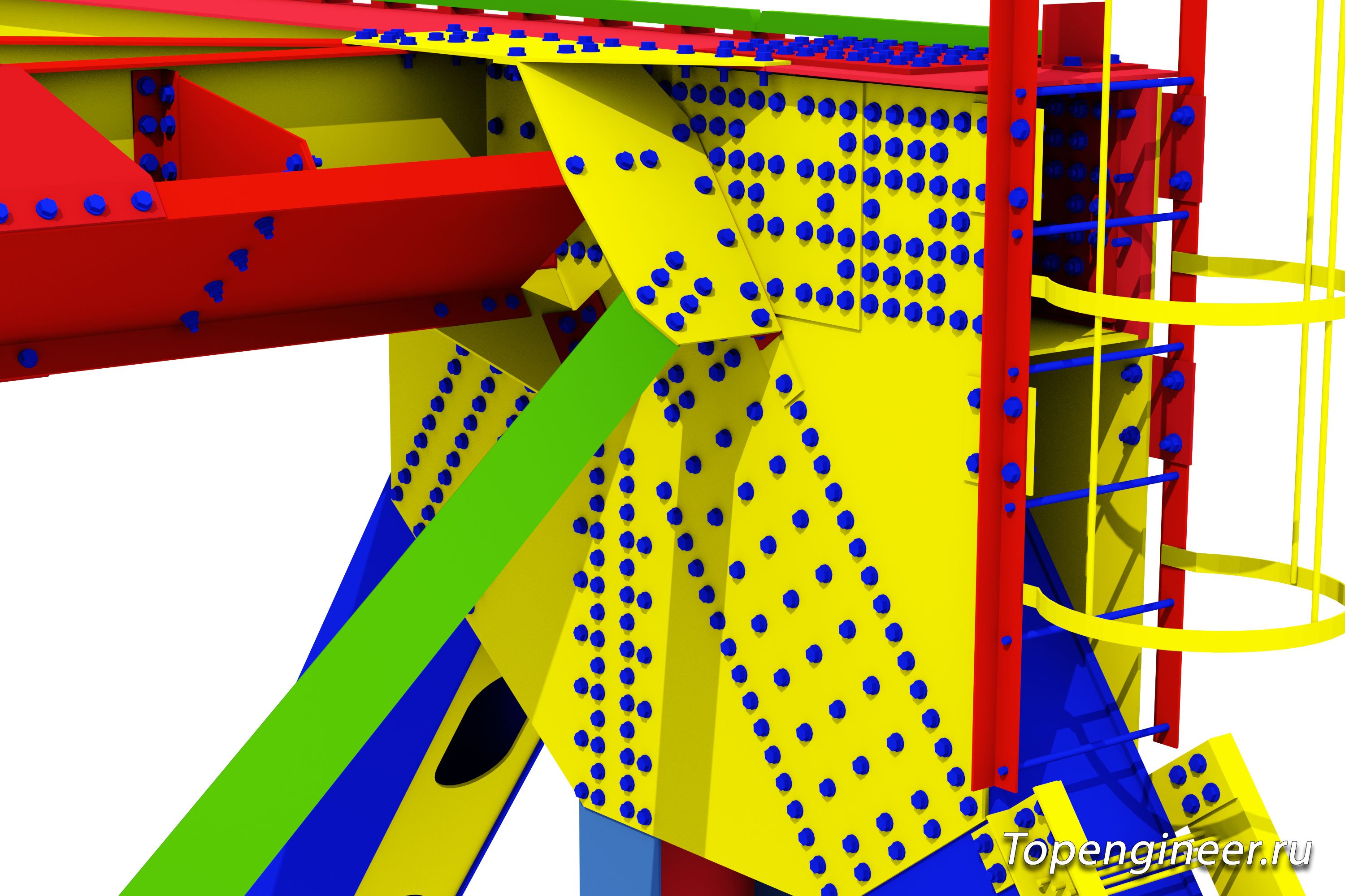 Проектирование железнодорожных мостов КМ и КМД - разработка КМД, КМ, КЖ. Tekla Structures - BIM 