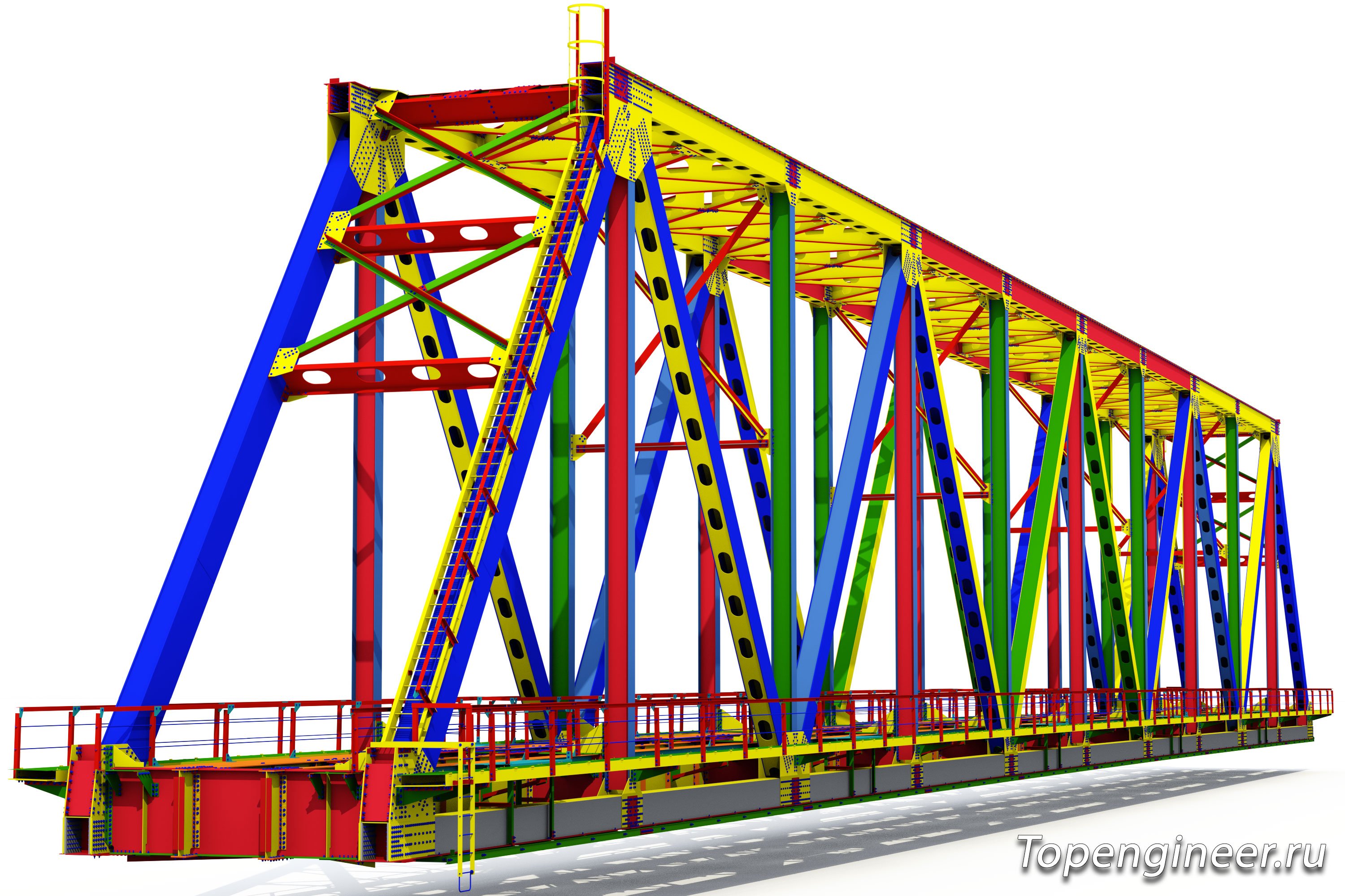 Проектирование железнодорожных мостов КМ и КМД - разработка КМД, КМ, КЖ. Tekla Structures - BIM 