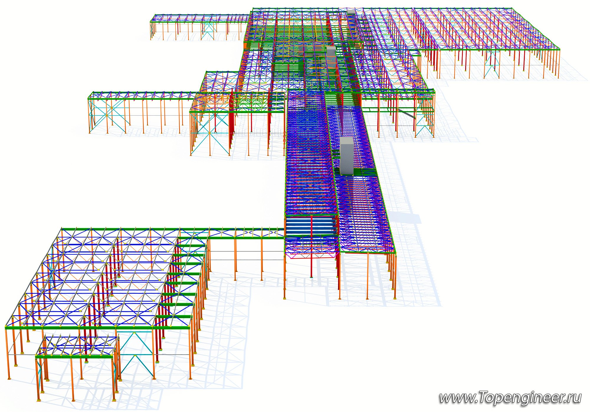 Проектирование металлоконструкций 3D - разработка КМД,  КМ, КЖ