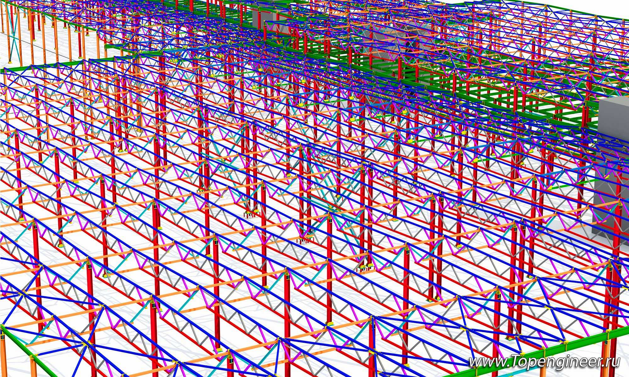 Проектирование металлоконструкций 3D - разработка КМД,  КМ, КЖ