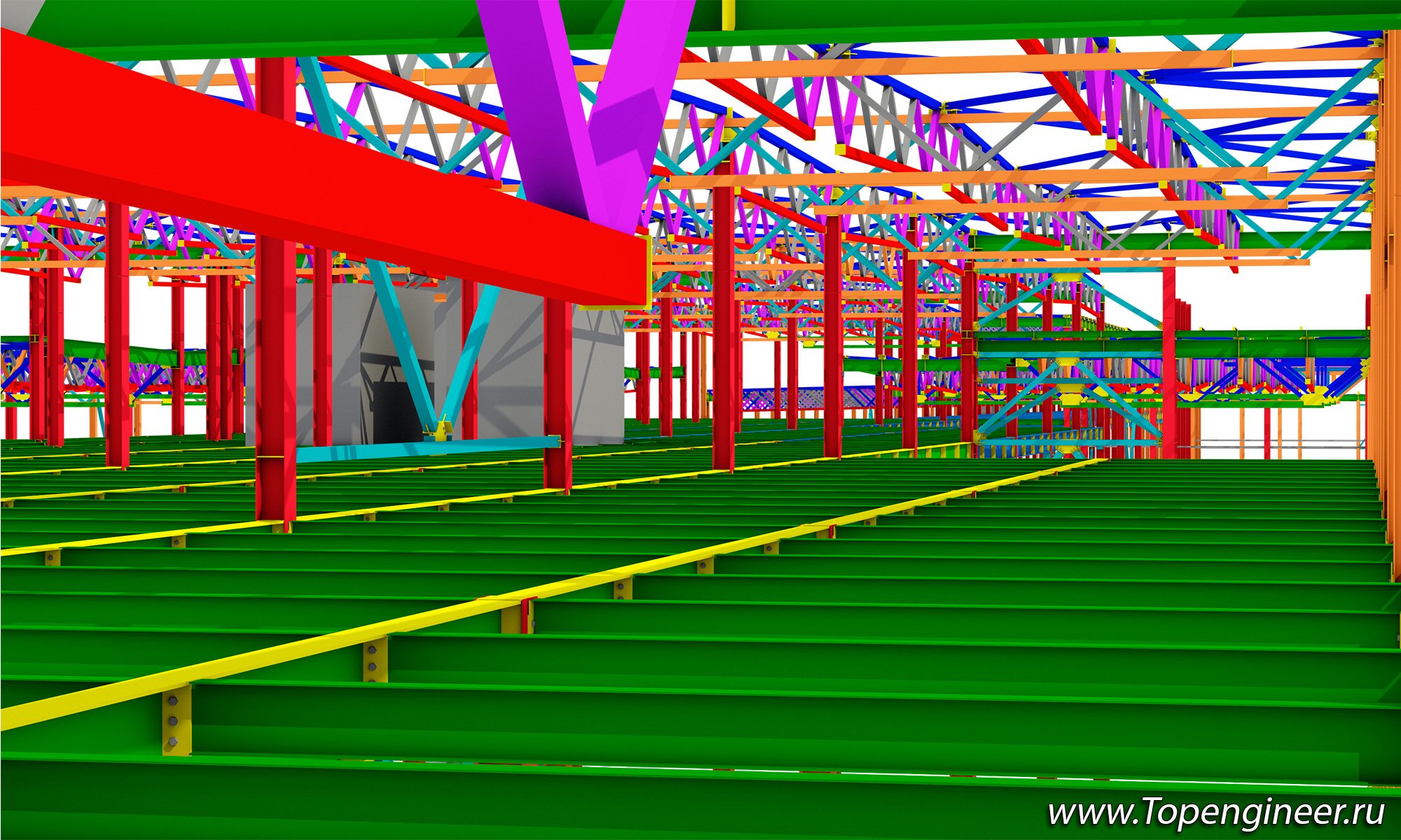 Проектирование металлоконструкций 3D - разработка КМД,  КМ, КЖ