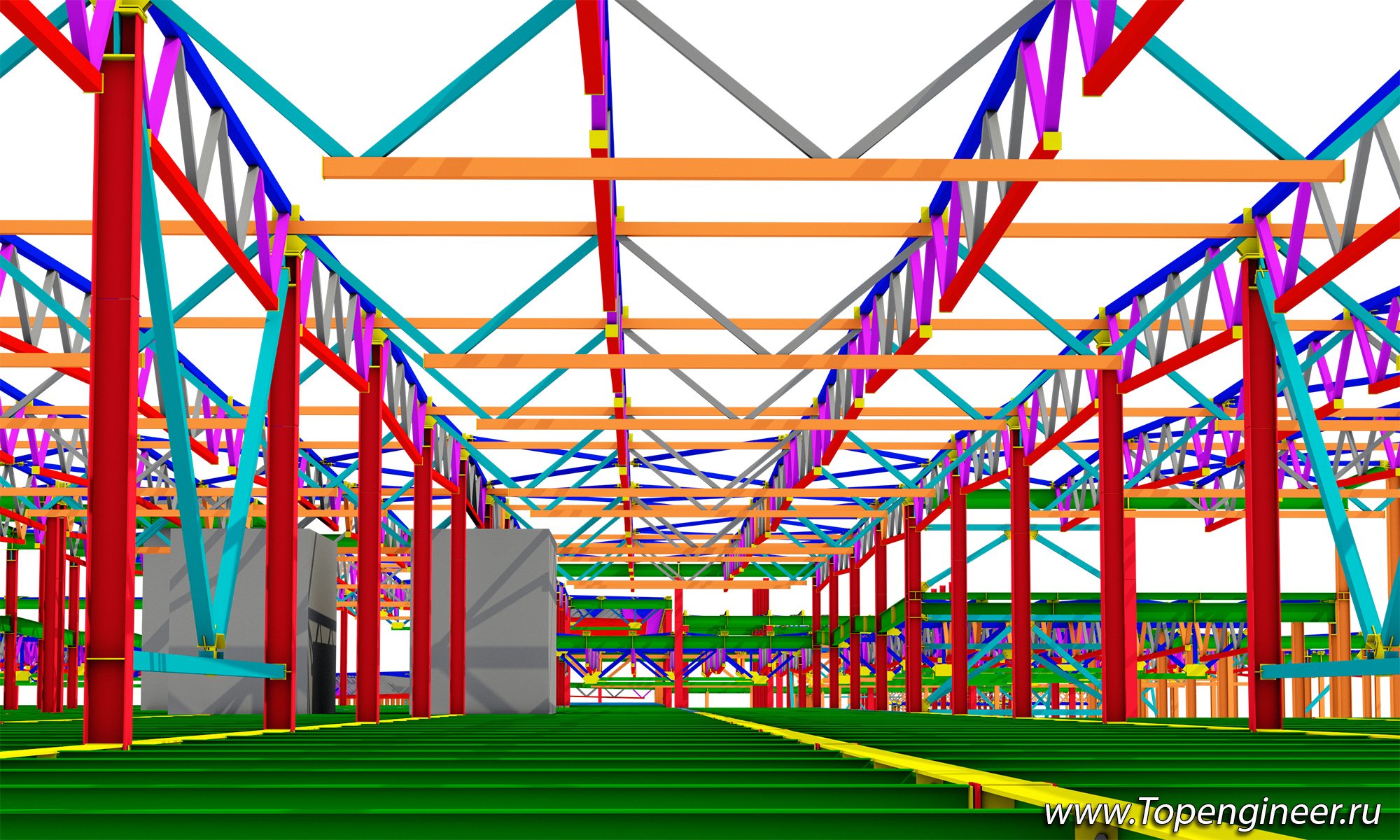 Проектирование металлоконструкций 3D - разработка КМД,  КМ, КЖ
