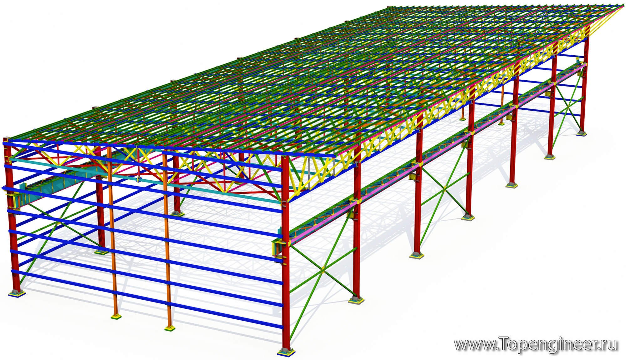 Проектирование односкатной кровли  - Разработка КМД