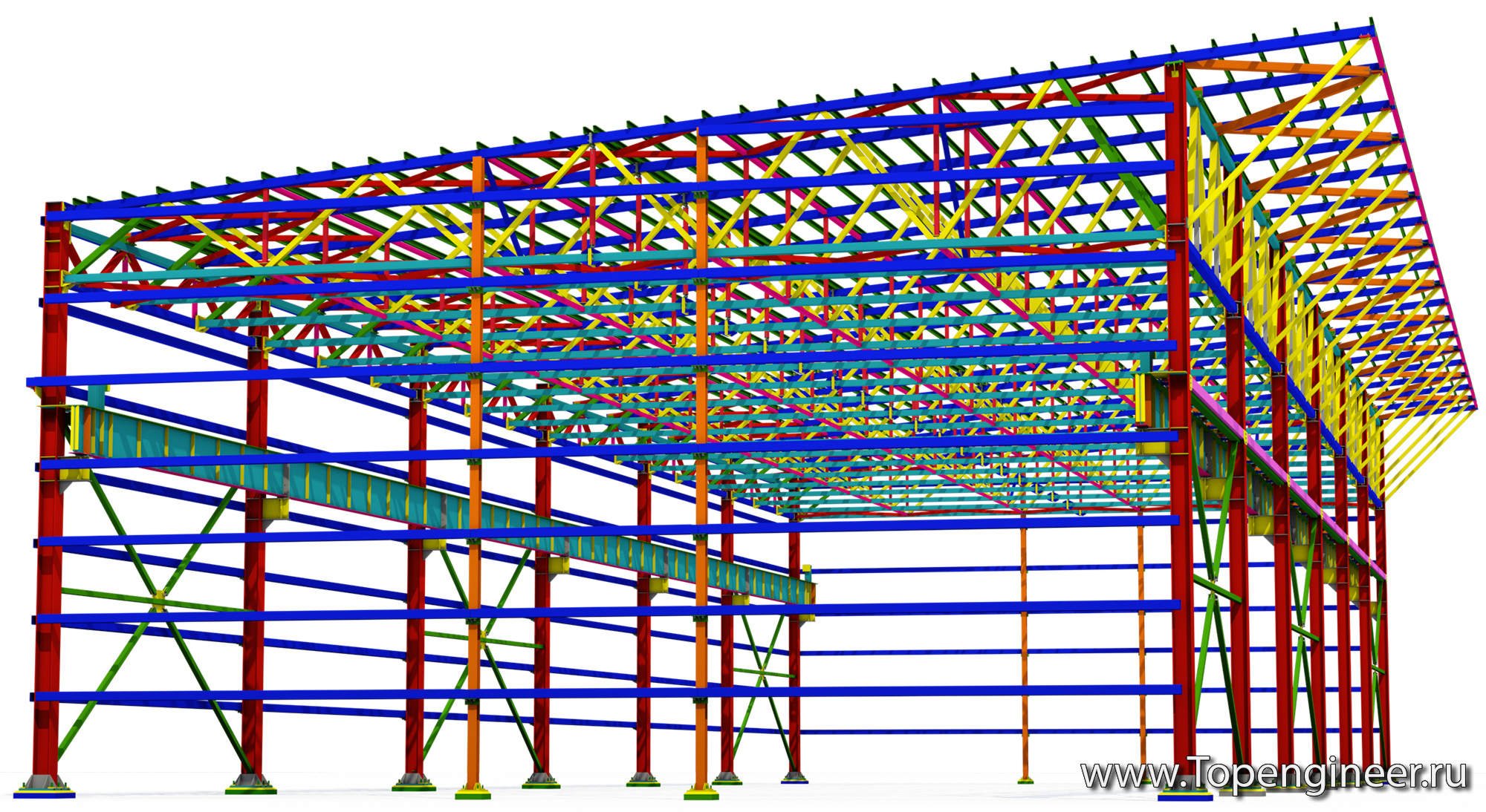 Проектирование односкатной кровли  - Разработка КМД