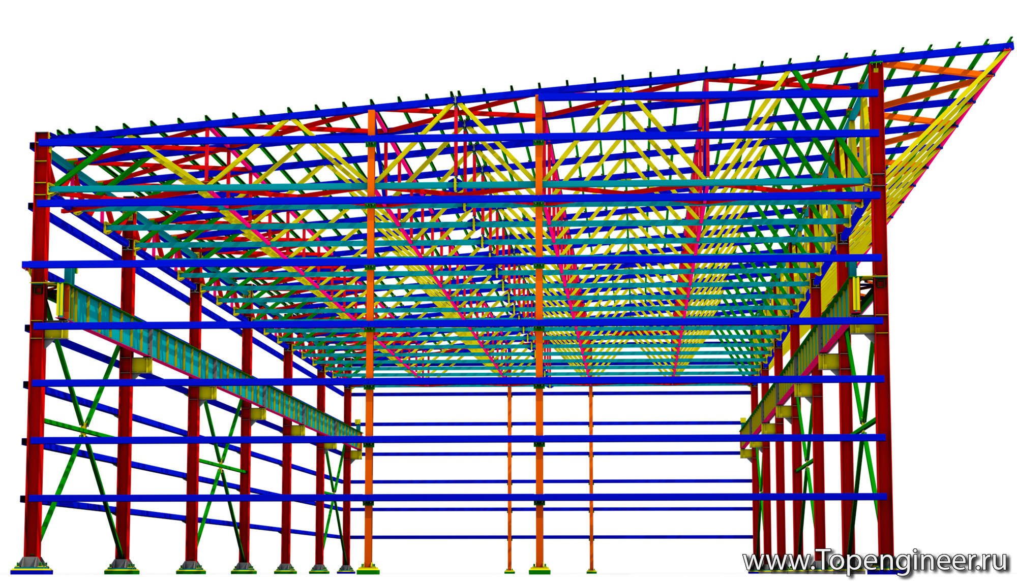 Проектирование односкатной кровли  - Разработка КМД
