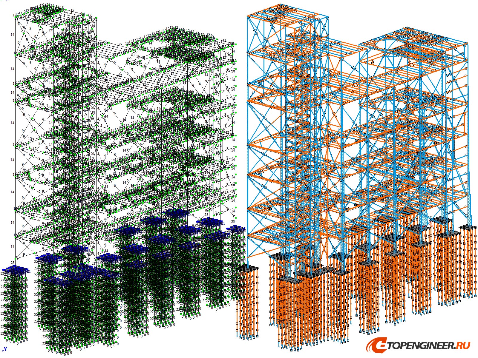 Расчет конструкции пример - BIM проектирование - разработка КМ, КЖ, КМД - Генеральное проектирование в BIM